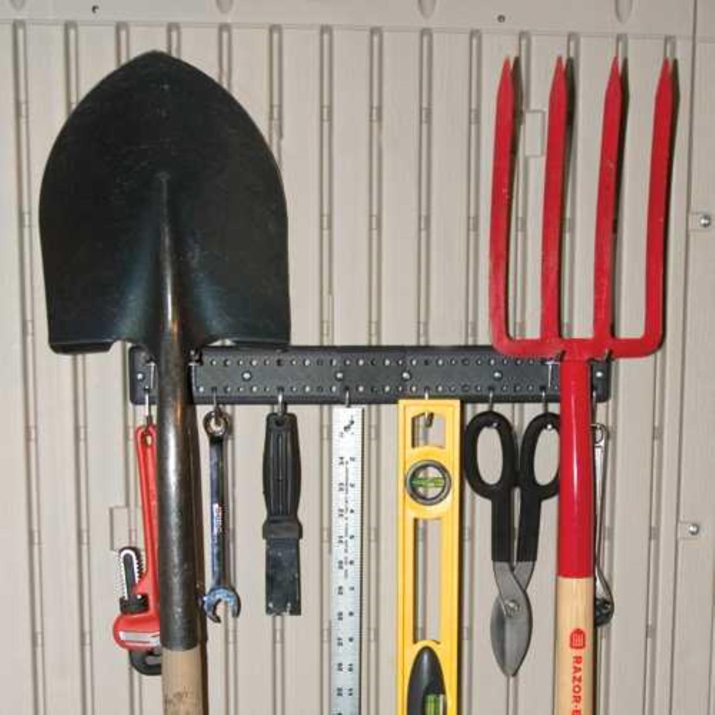 Lifetime Shed Accessory -16 in. Peg Strips with Hooks, Hearty Resin, Set of 2 (0113)