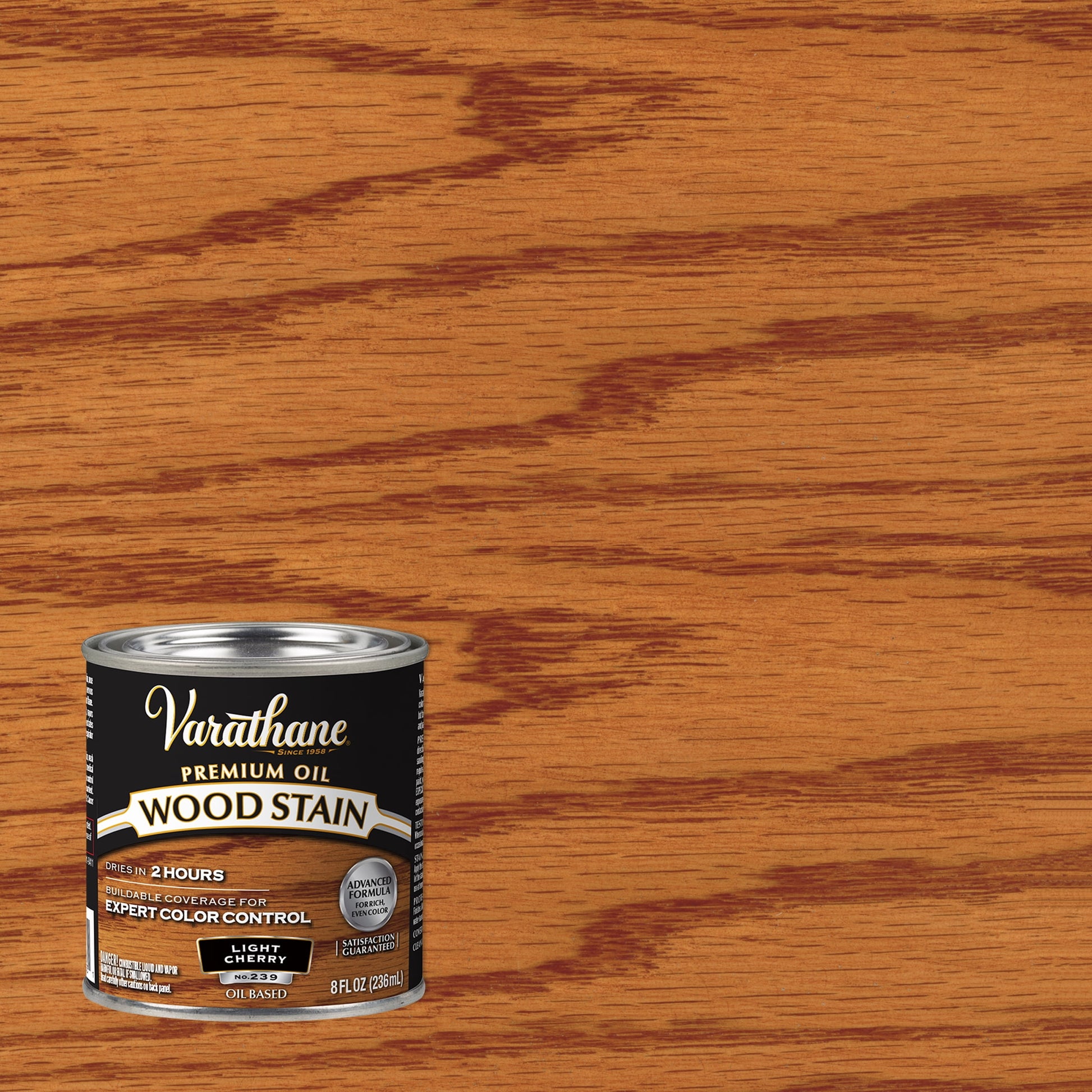 4 Pack, Light Cherry, Varathane Premium Oil-Based Interior Wood Stain-211797, Half Pint