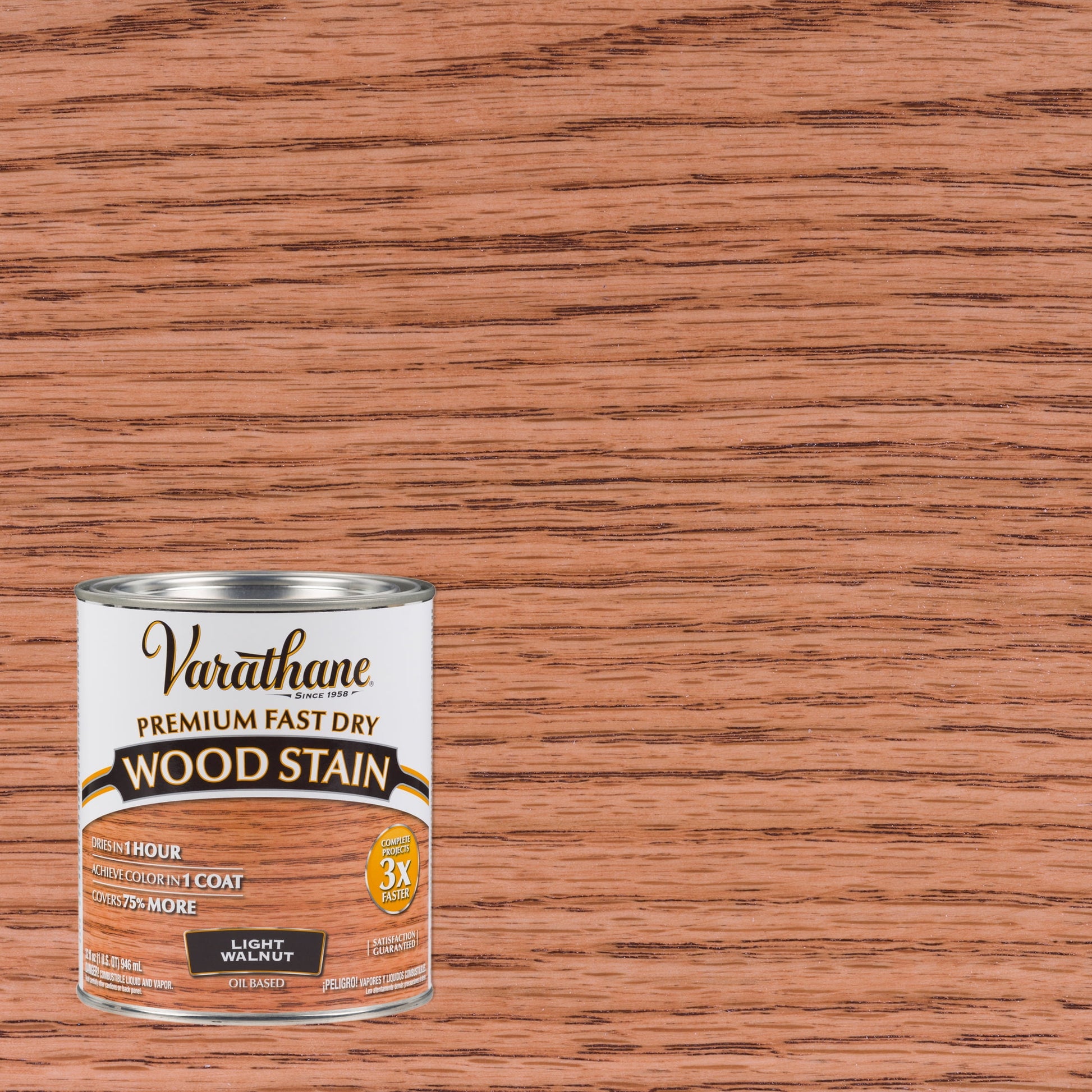 2 Pack, Light Walnut, Varathane Premium Fast Dry Wood Stain-262015, Quart