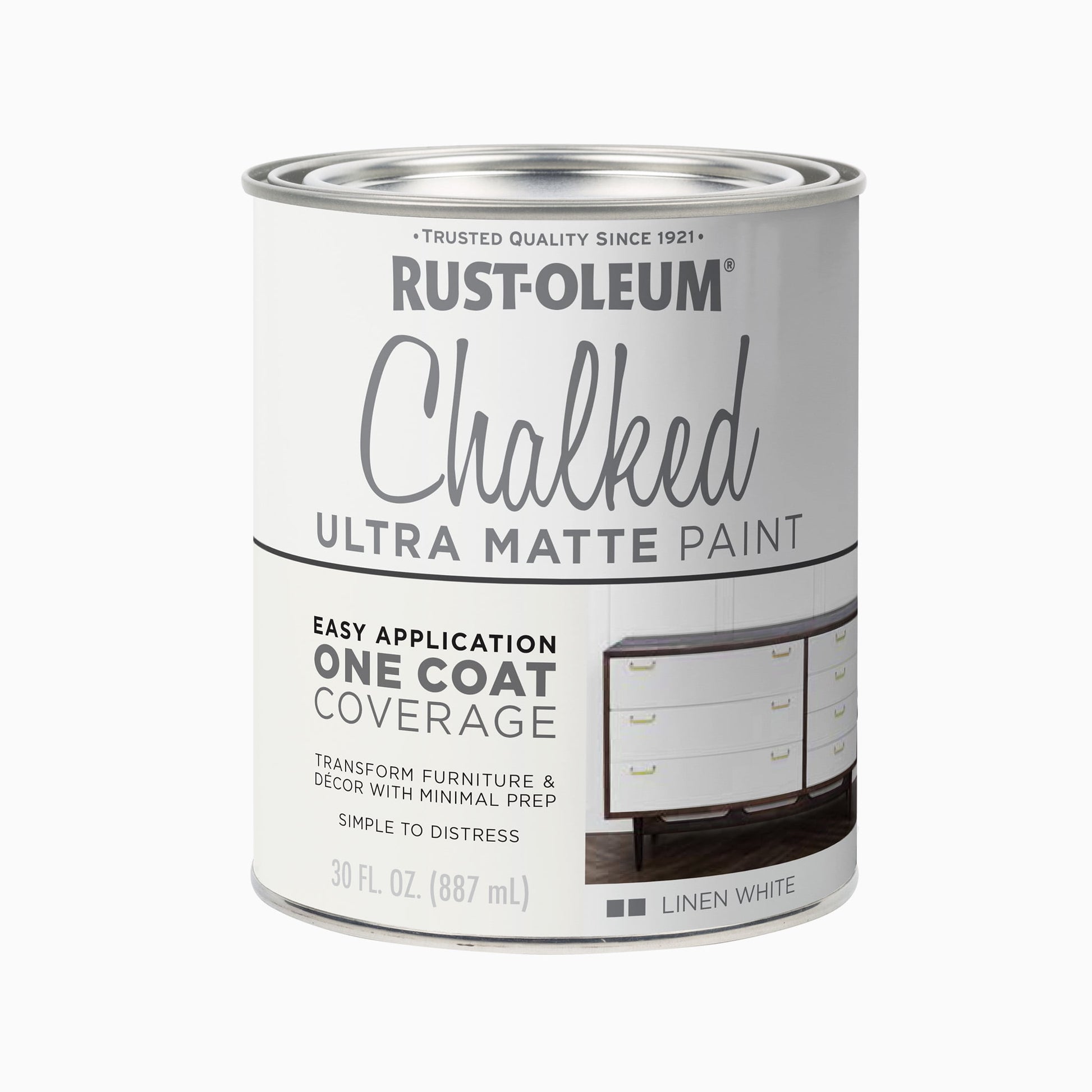 Linen White, Rust-Oleum Chalked Ultra Matte Paint, Quart