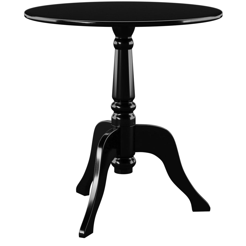 Mesa Auxiliar Redonda de AcrÃ­lico, Negra