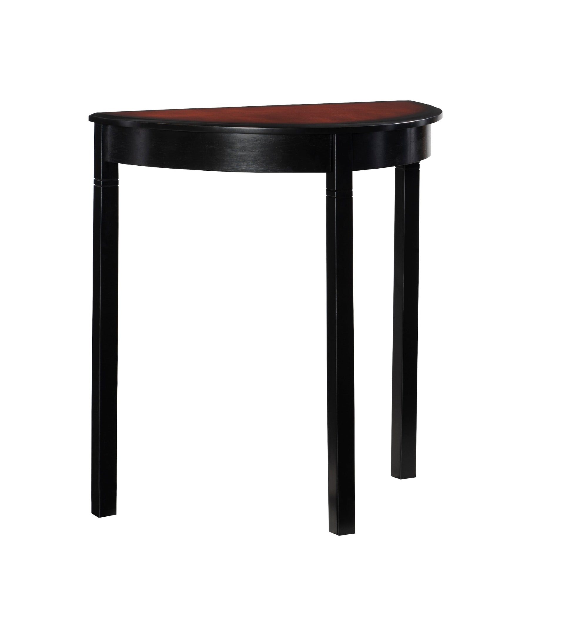 Linon Camden Wood Demi Lune Console Table in Black