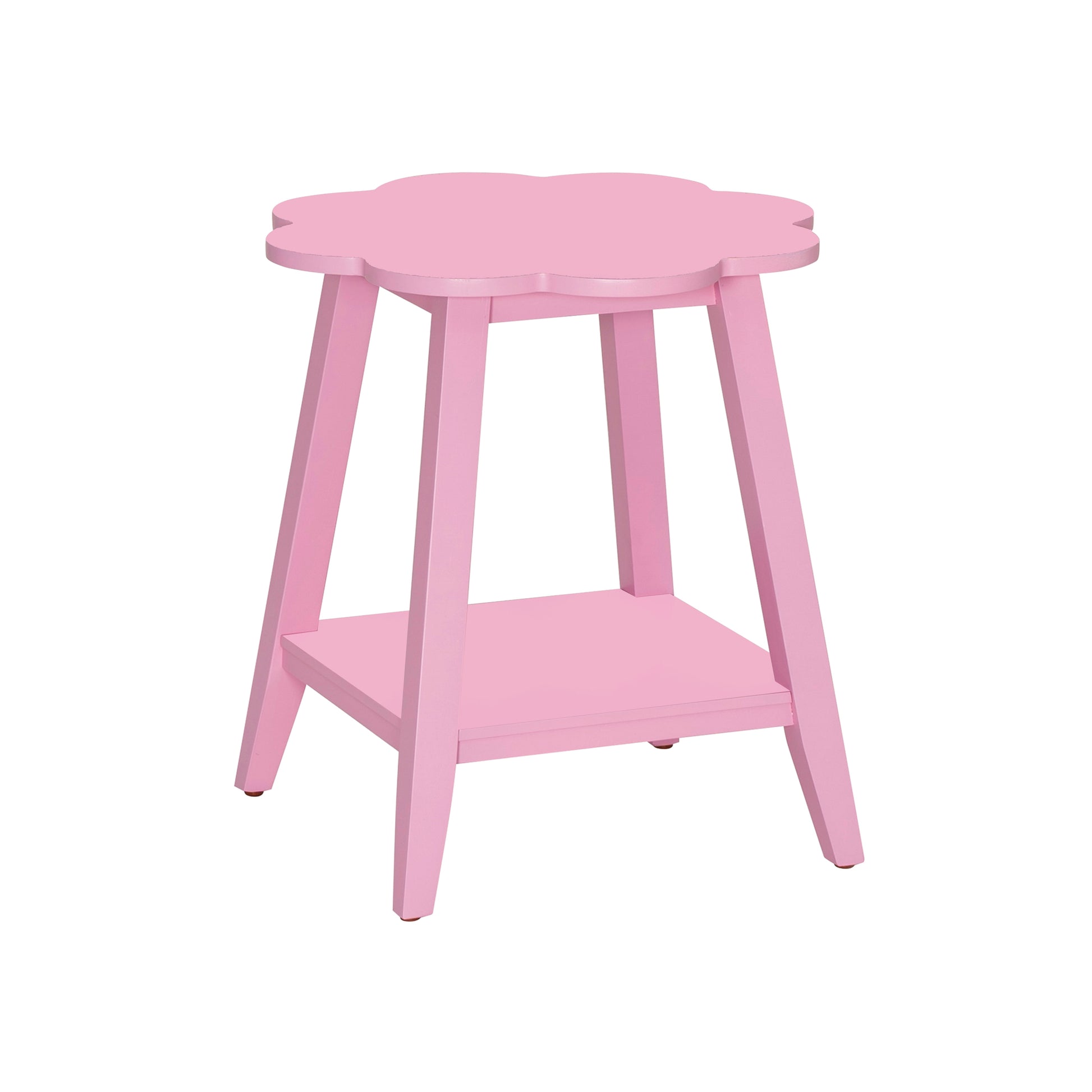 Linon Natalia Kids Flower Side Table, Pink