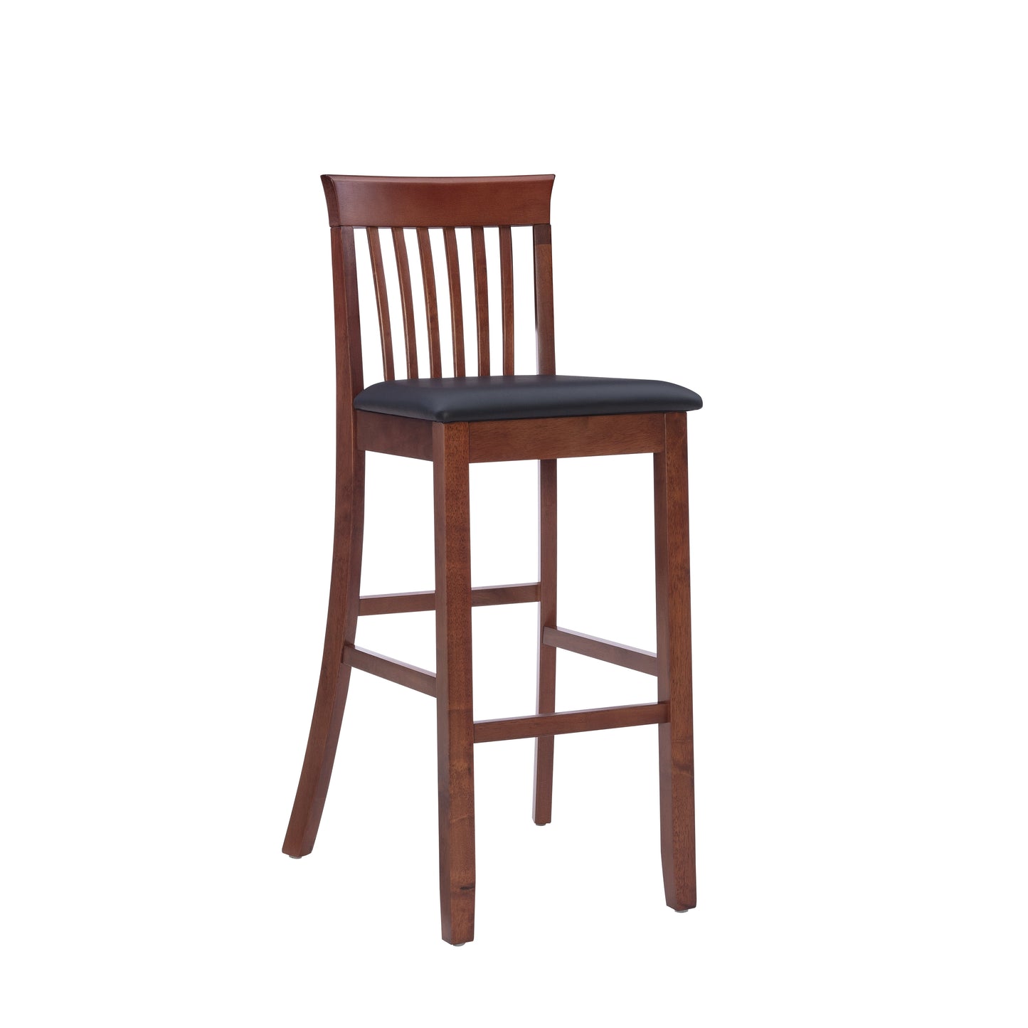 Linon Nataly Banco de Bar de Madera para Interiores de 31", Cerezo Oscuro