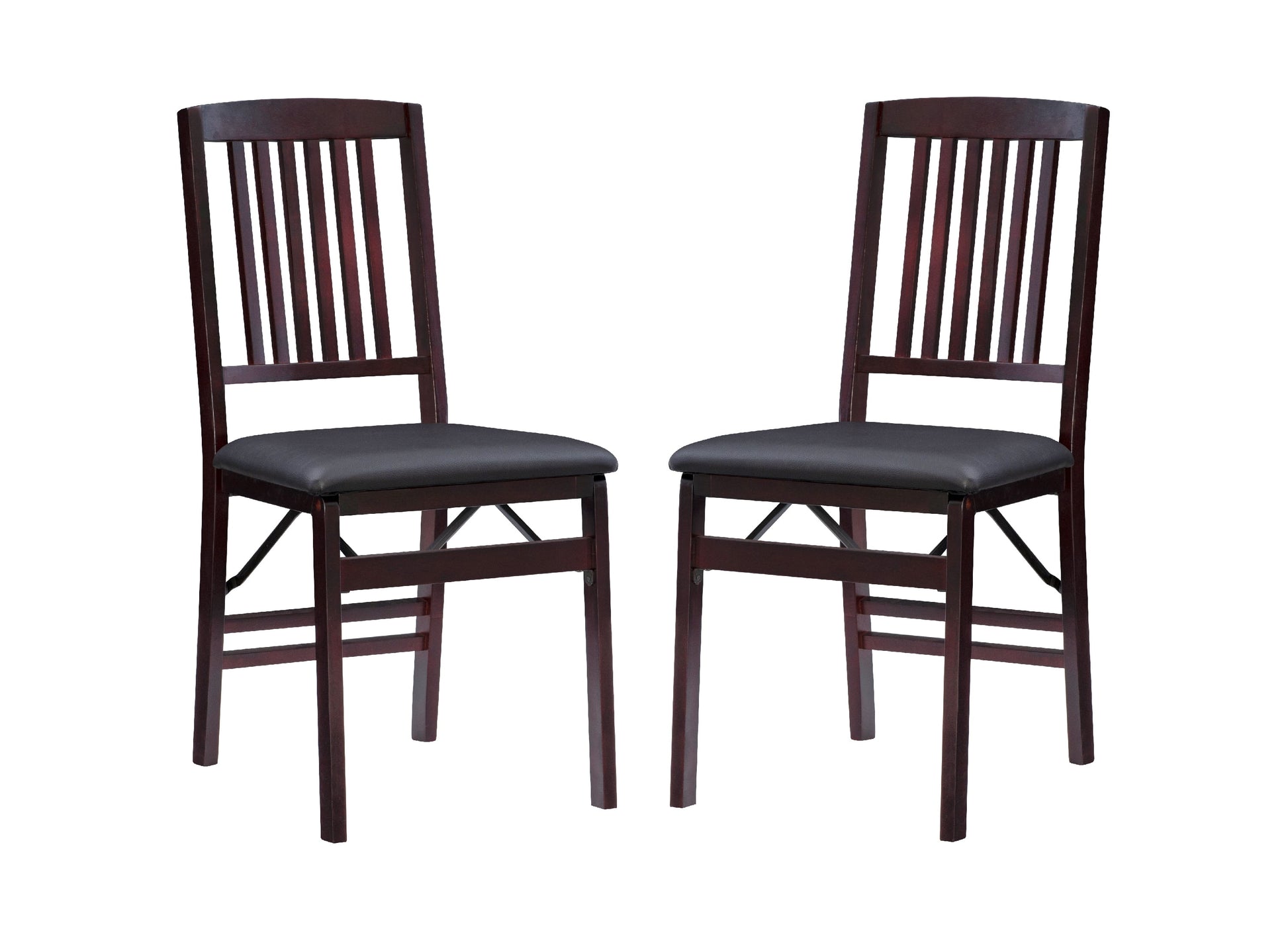 Linon Triena Silla de Comedor con Respaldo Tipo MisiÃ³n de Madera en MarrÃ³n Espresso (Juego de 2)