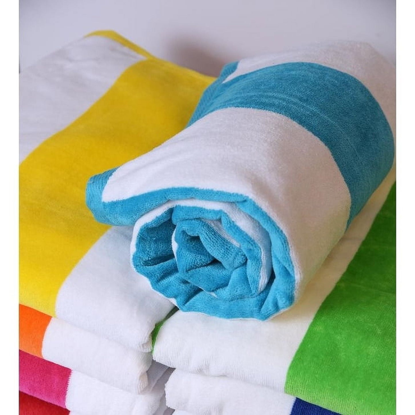 Lintex Linens 2 PK Tropical Cabana 100 Cotton Beach Towel Royal
