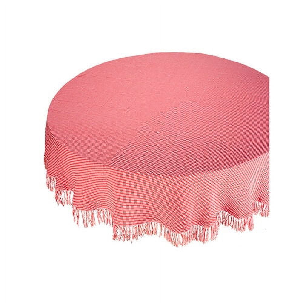 Lintex Linens Homespun Red 100% Cotton Tablecloth 70" Round