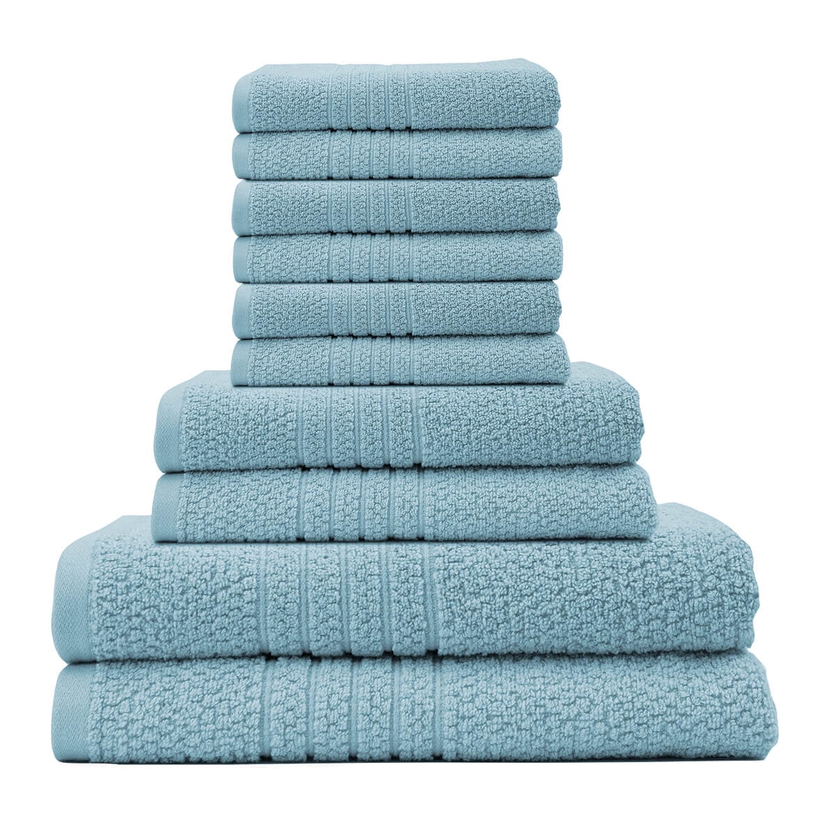 Lintex Linens Softee 10-Piece 100 Cotton Bath Sky Blue