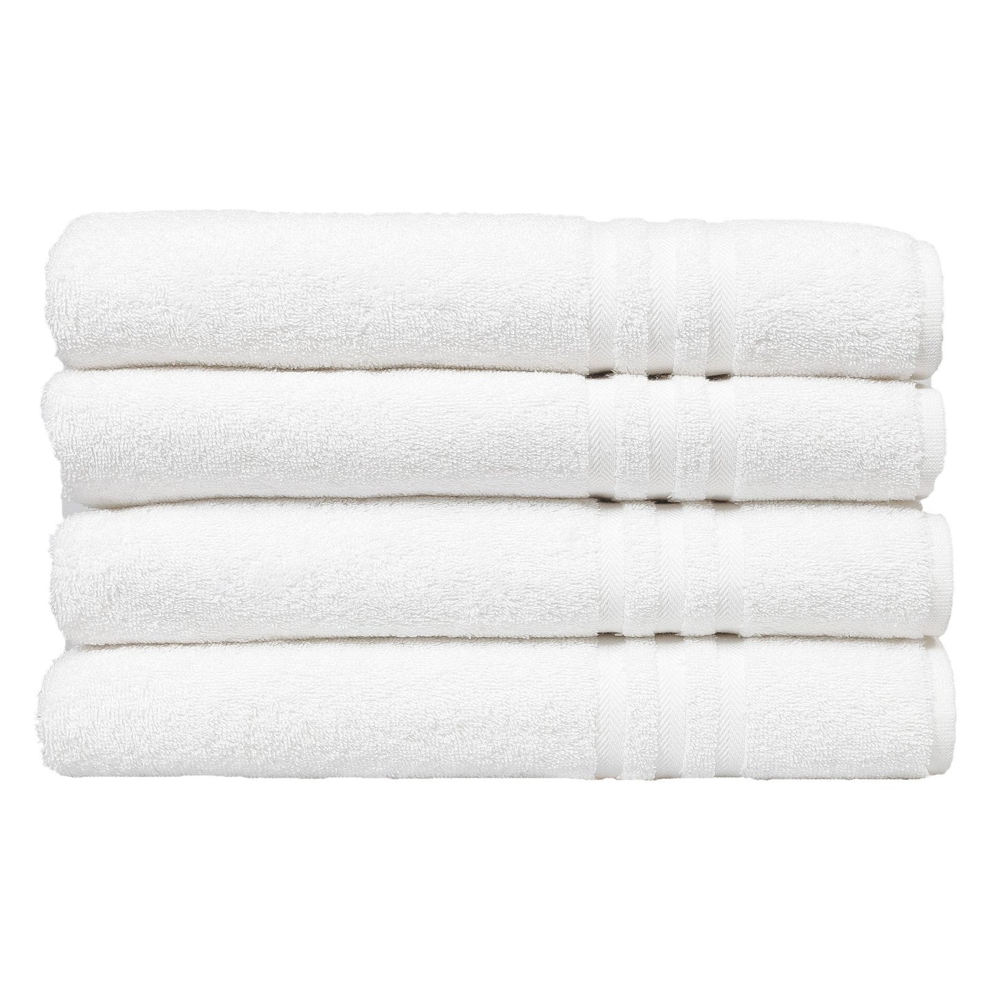 Linum Home Textiles Denzi Turkish 4 Piece Turkish Cotton Bath Towel Set, White