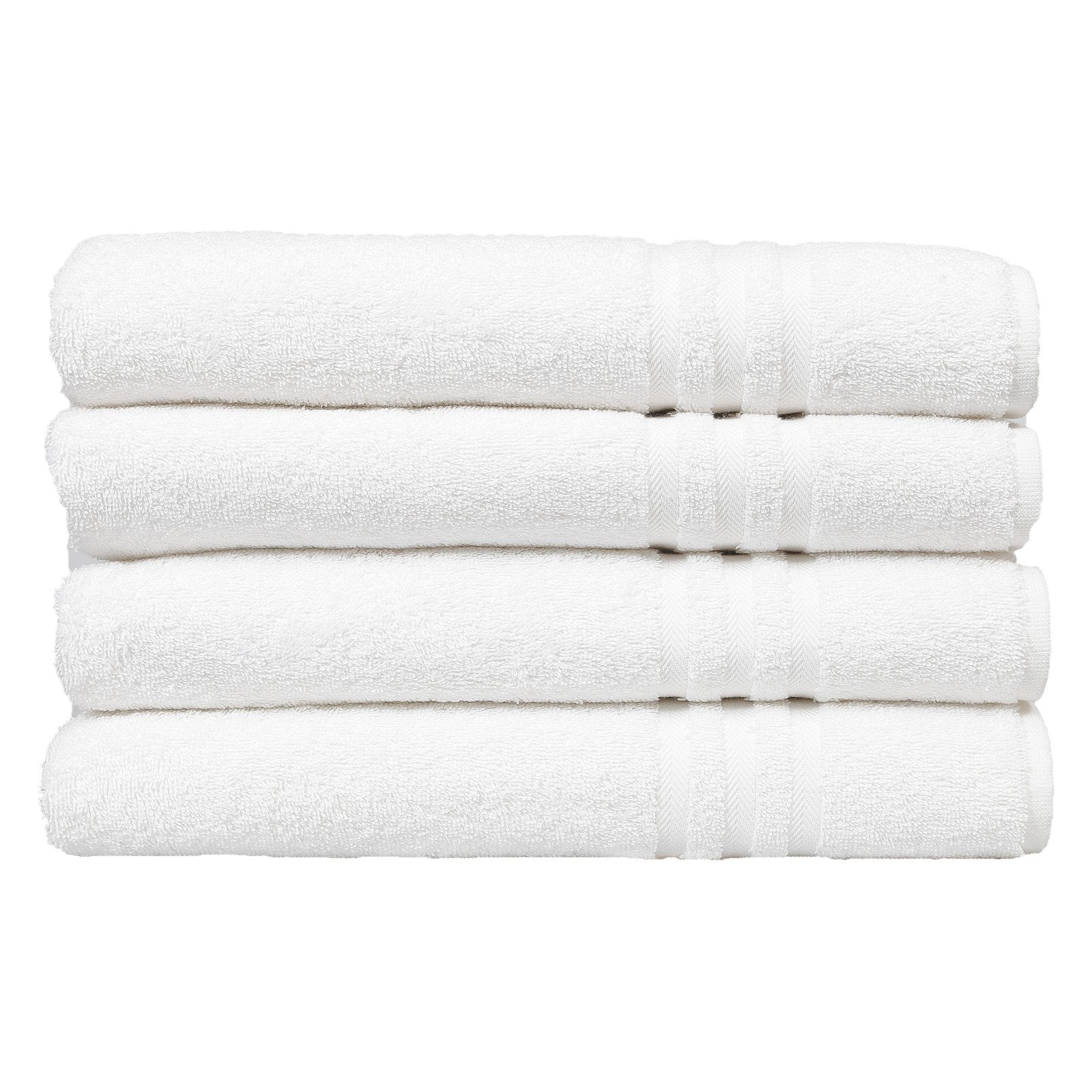 Linum Home Textiles Denzi Turkish 4 Piece Turkish Cotton Bath Towel Set, White