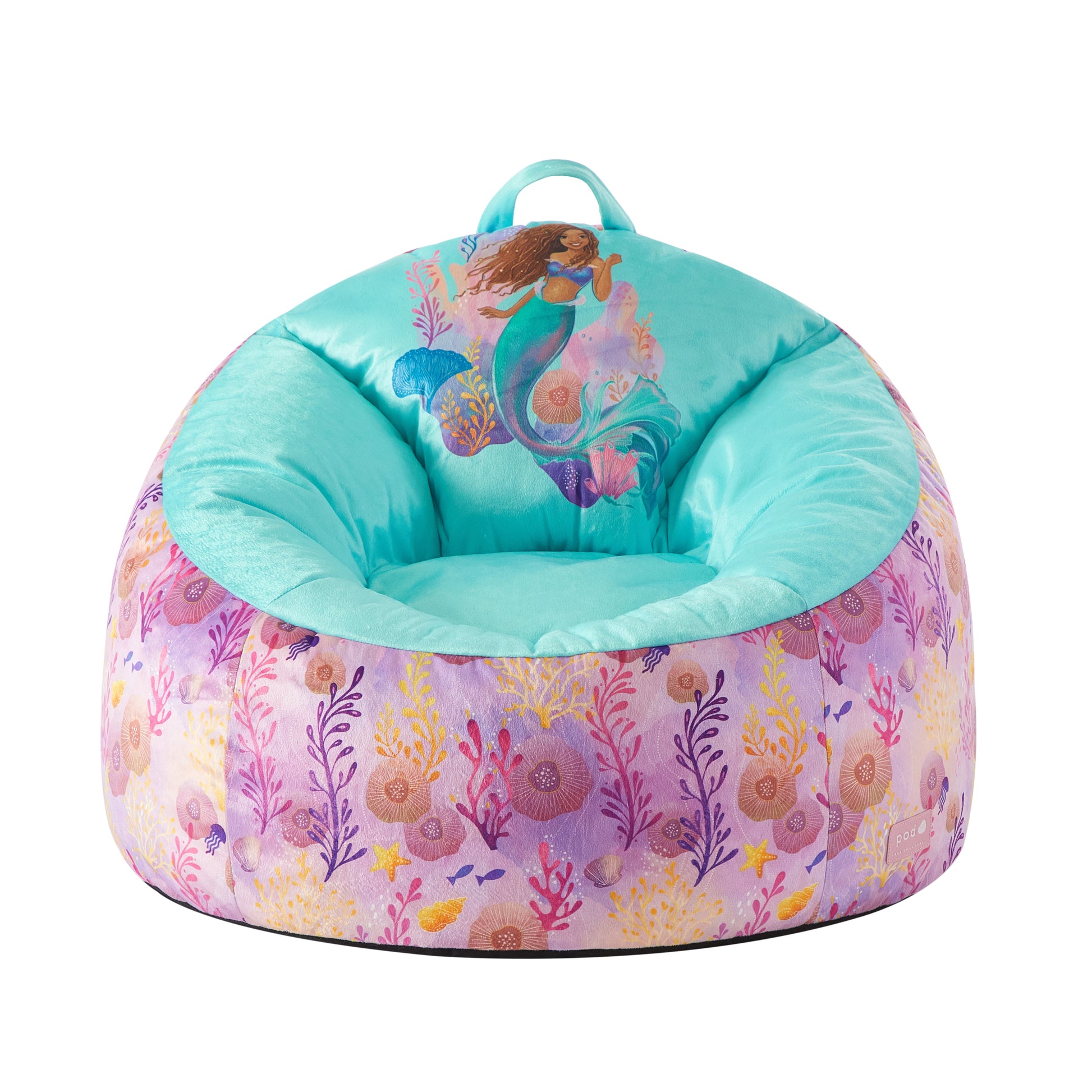 Disney Little Mermaid Plush Bean Bag Chair for Kids â€“ Soft Seating for Toddlers and Children