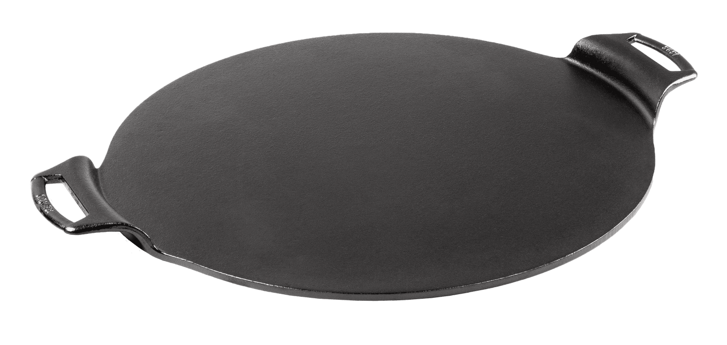 Lodge Seasoned Cast Iron Pizza Pan 15 Inch - Pre-Seasoned, Round Pizza Pan with Dual Assist Handles - Even Heat Distribution- PFAS-Free, Non-Toxic Cookware - Oven Safe