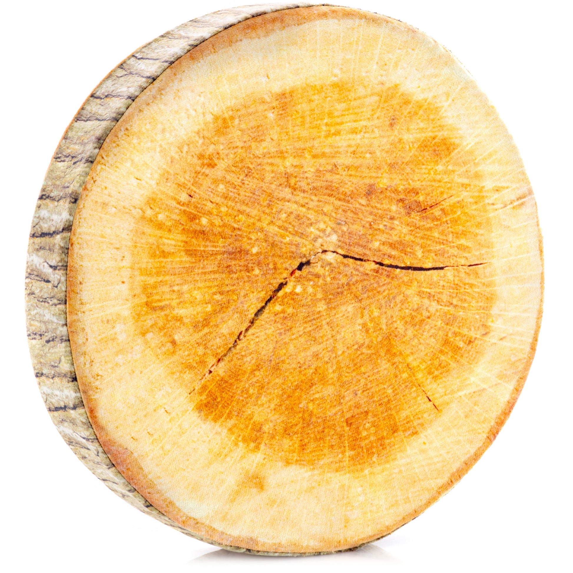 Log Slice Maple Wood Seat Cushion - Soft Seat Memory Foam, 15"L x 15"W x 2.75"H Cushie Pillow Stump Shaped Pillow - Tailbone Pain Relief Cushion - Coccyx Cushion - Pillow for Sitting