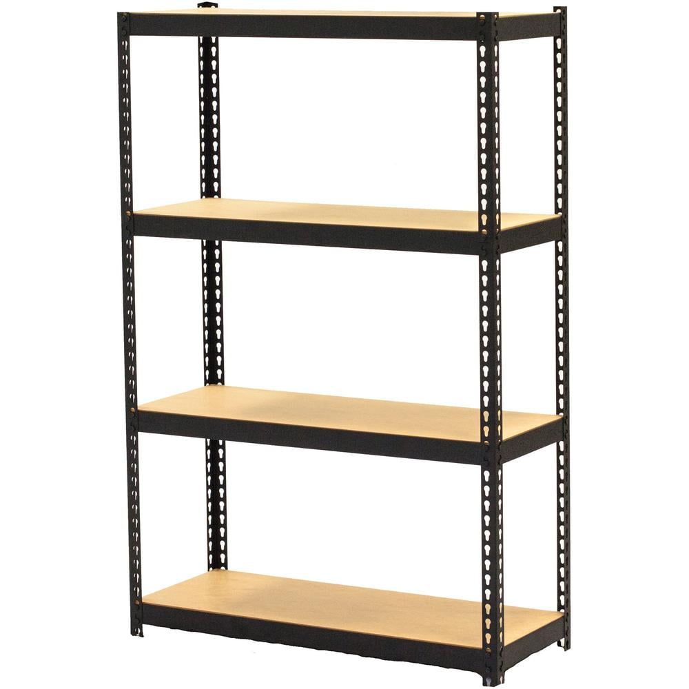 Lorell Shelving, Riveted, Steel, 30"x12"x48", Black (LLR66963)