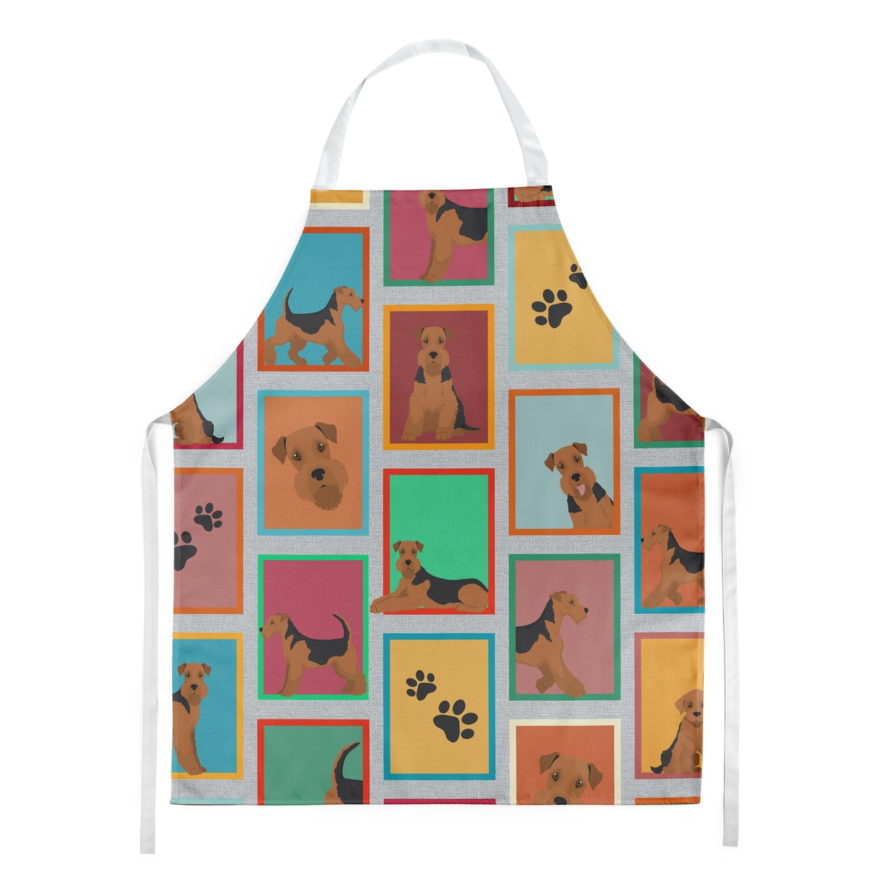 Lots of Airedale Terrier Apron 27 in x 30 in