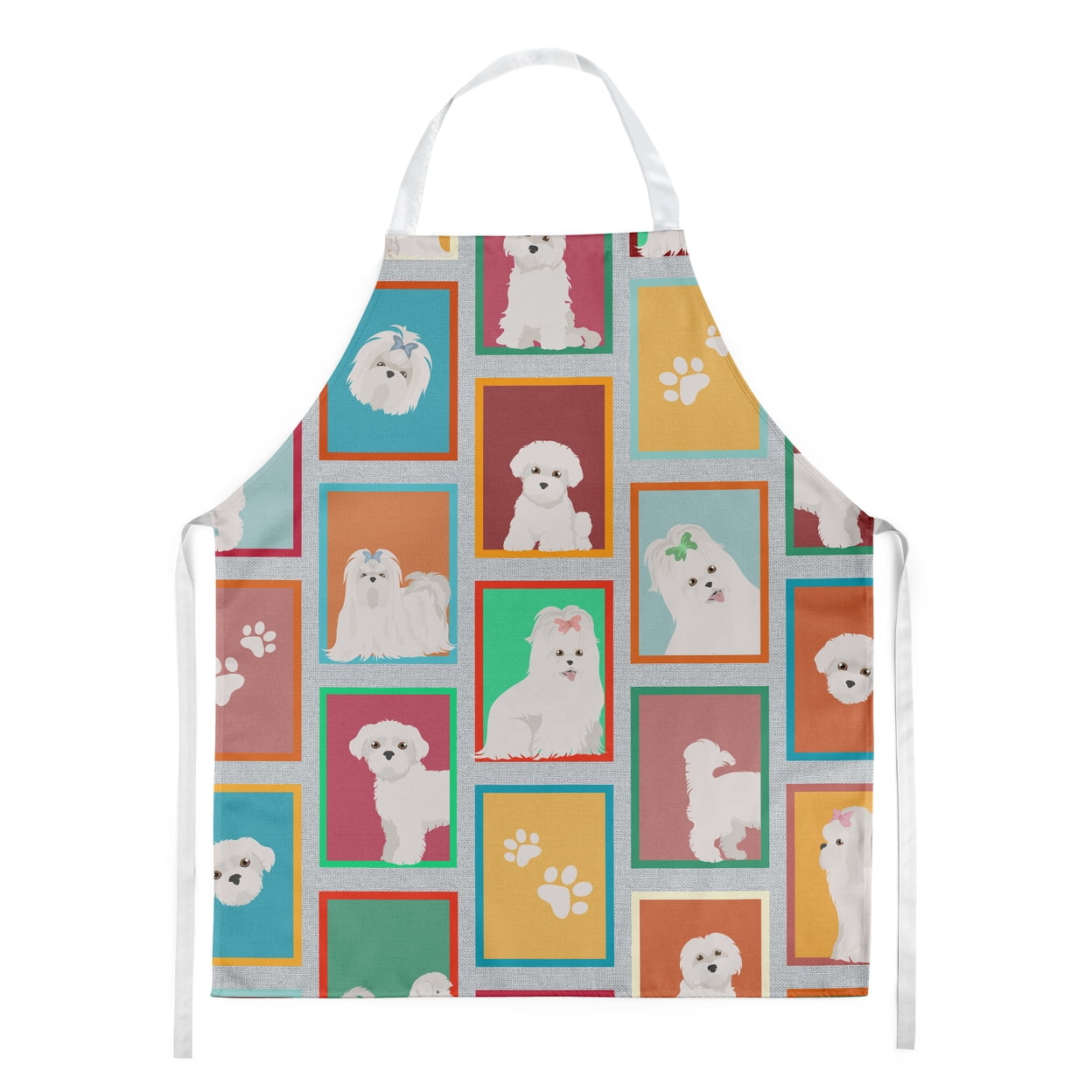 Lots of Maltese Apron 27 in x 30 in