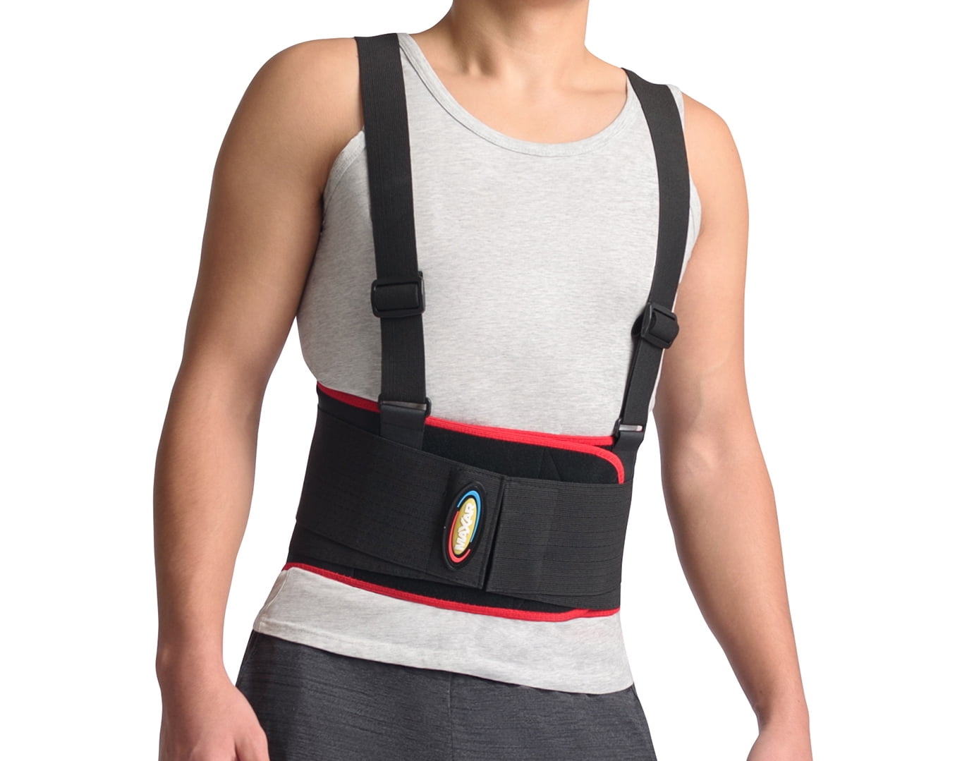 MAXAR Work Belt, Industrial Lumbosacral Support Back Brace (Deluxe)
