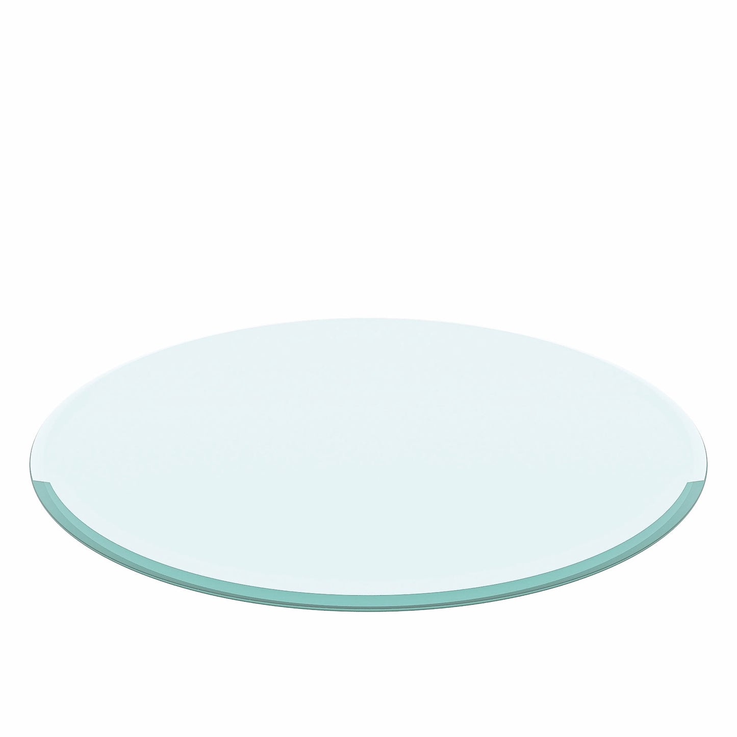 MAYEERTY 24in Round Tempered Glass Table Top, 0.4in Thick Clear Replacement Glass Cover, Heat Scratch Impact Resistant for Small Coffee Side Patio Bistro Hotel Lobby Office Table