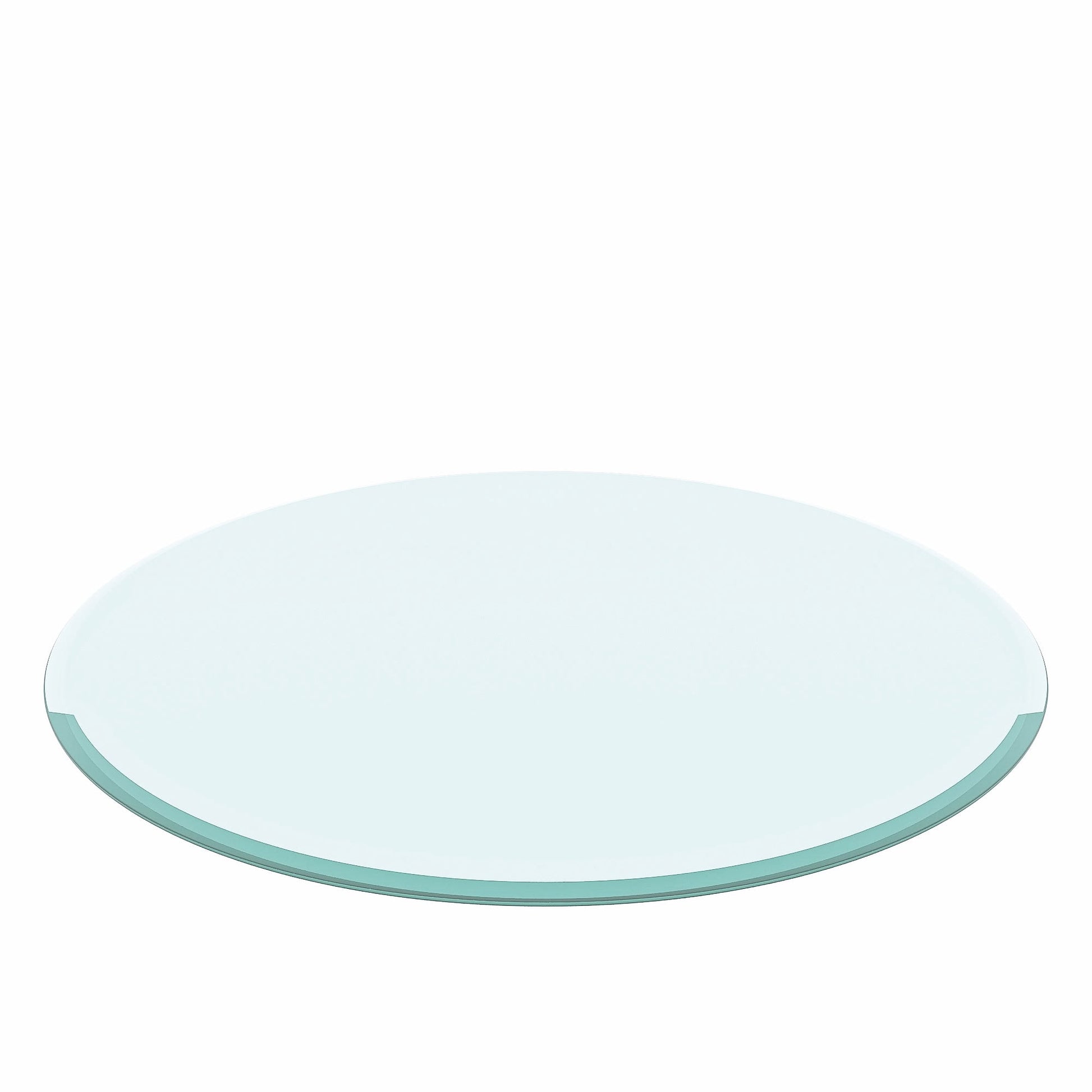 MAYEERTY 24in Round Tempered Glass Table Top, 0.4in Thick Clear Replacement Glass Cover, Heat Scratch Impact Resistant for Small Coffee Side Patio Bistro Hotel Lobby Office Table