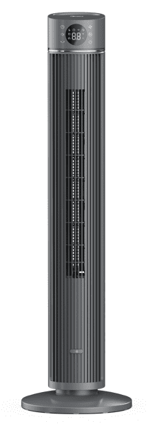 Midea 42-Inch Tower Fan Smart WiFi Enabled with 12 Speed Settings, Remote, Grey, MSFZ42W6WB