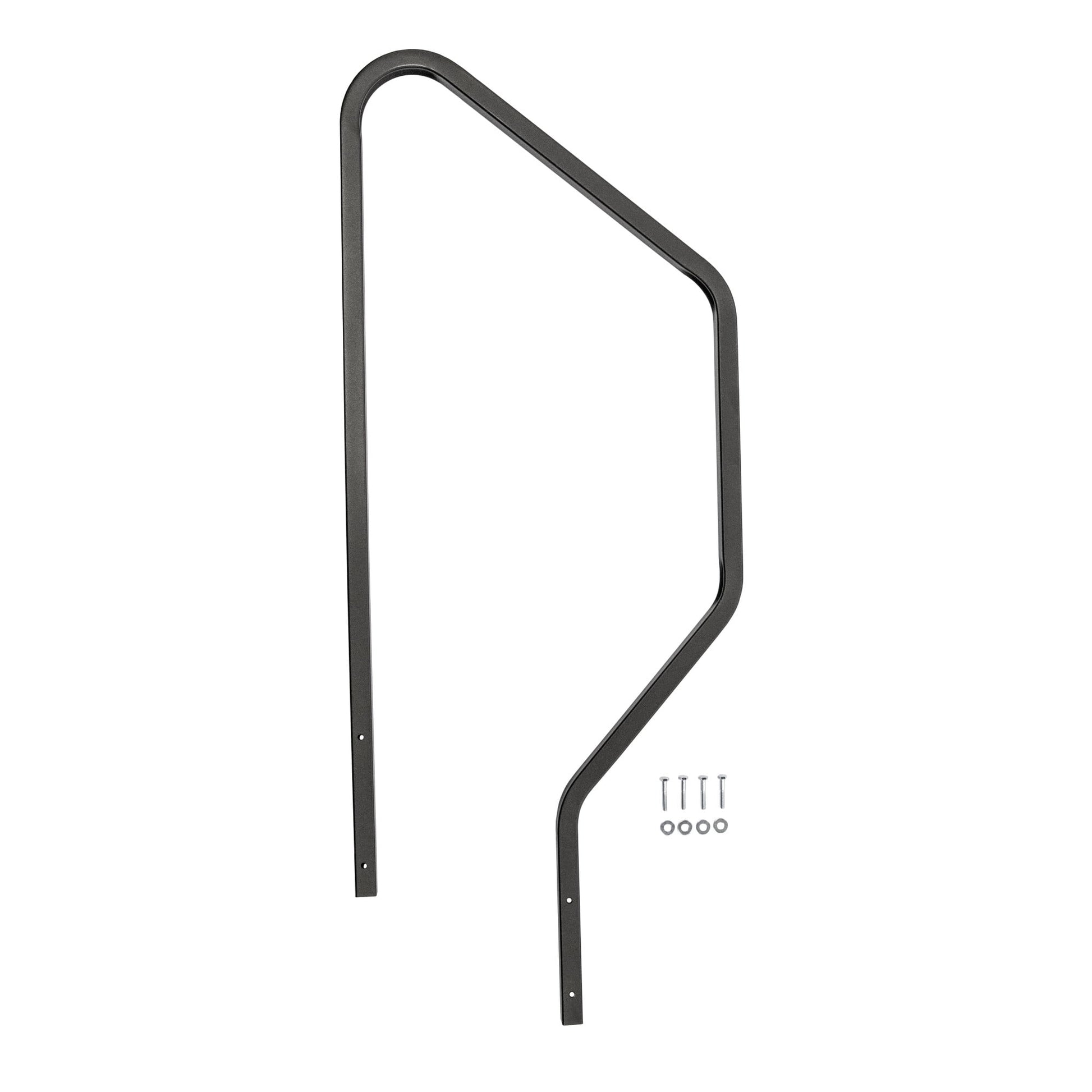 MOR/ryde STP214-120H Entry Step Hand Rail; StepAbove â„¢; Use With 2nd Generation StepAbove 4 Step RV Steps; Black; Powder Coated