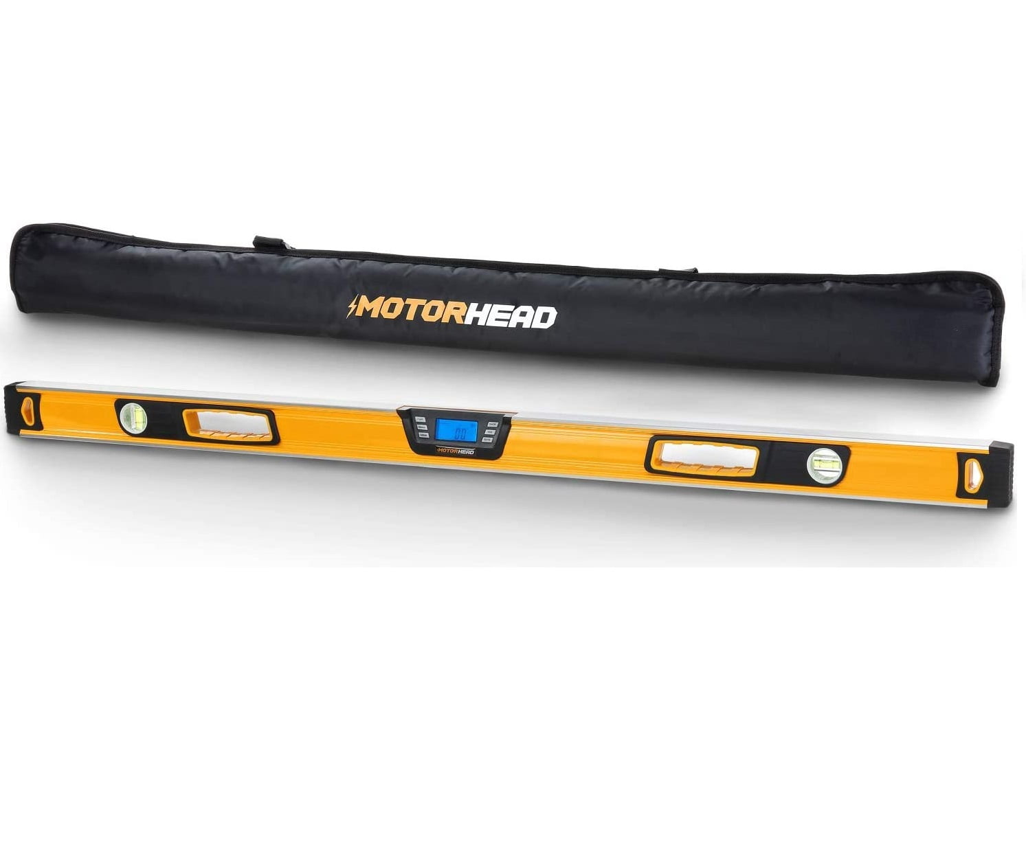 MOTORHEAD 48-Inch 0Â°-360Â° SMART DIGITAL Level, LCD Screen, Audible Alerts, Water, Dust & Shock Resistant, Aluminum Body, Magnetic Bottom
