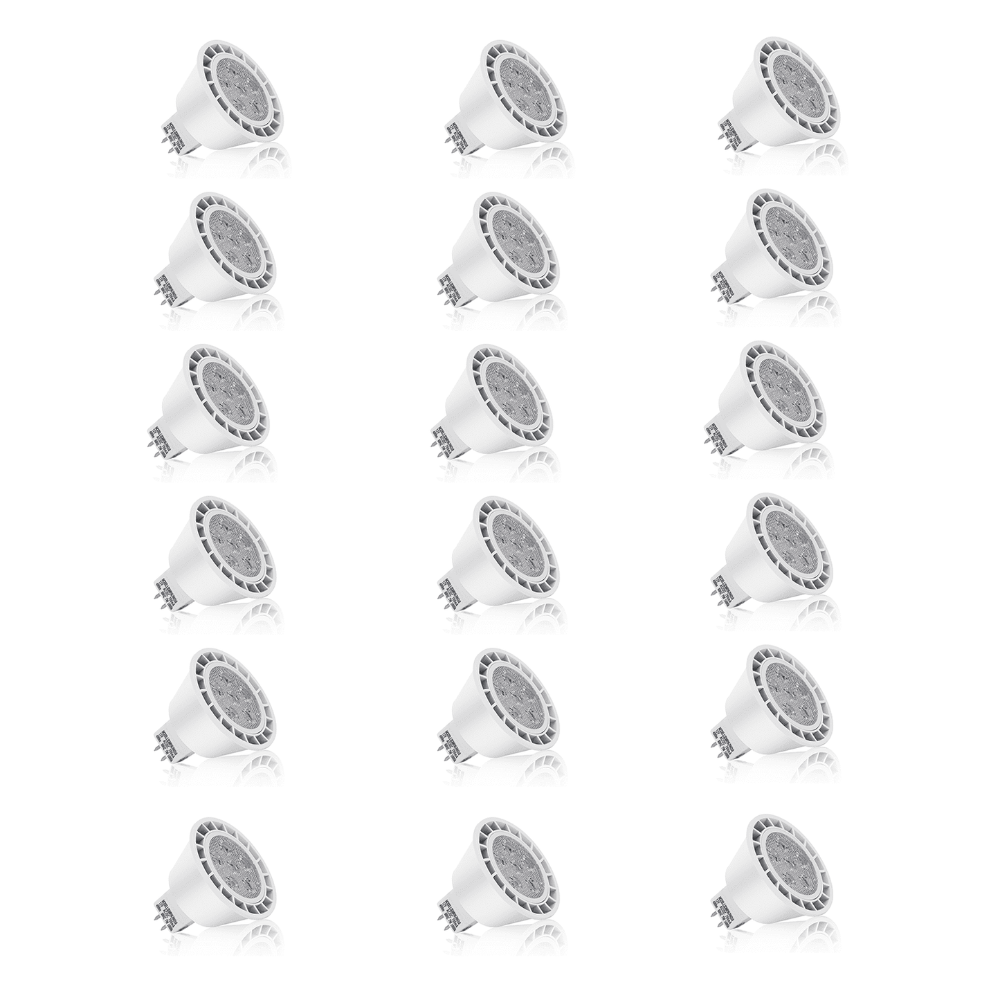 18 Pack MR16 LED Bulb 50W Equivalent, 12V Low Volt, 5000K Daylight, Dimmable, GU5.3 LED Spotlight Bulb, 490LM 7W, for Recessed and Track Lighting