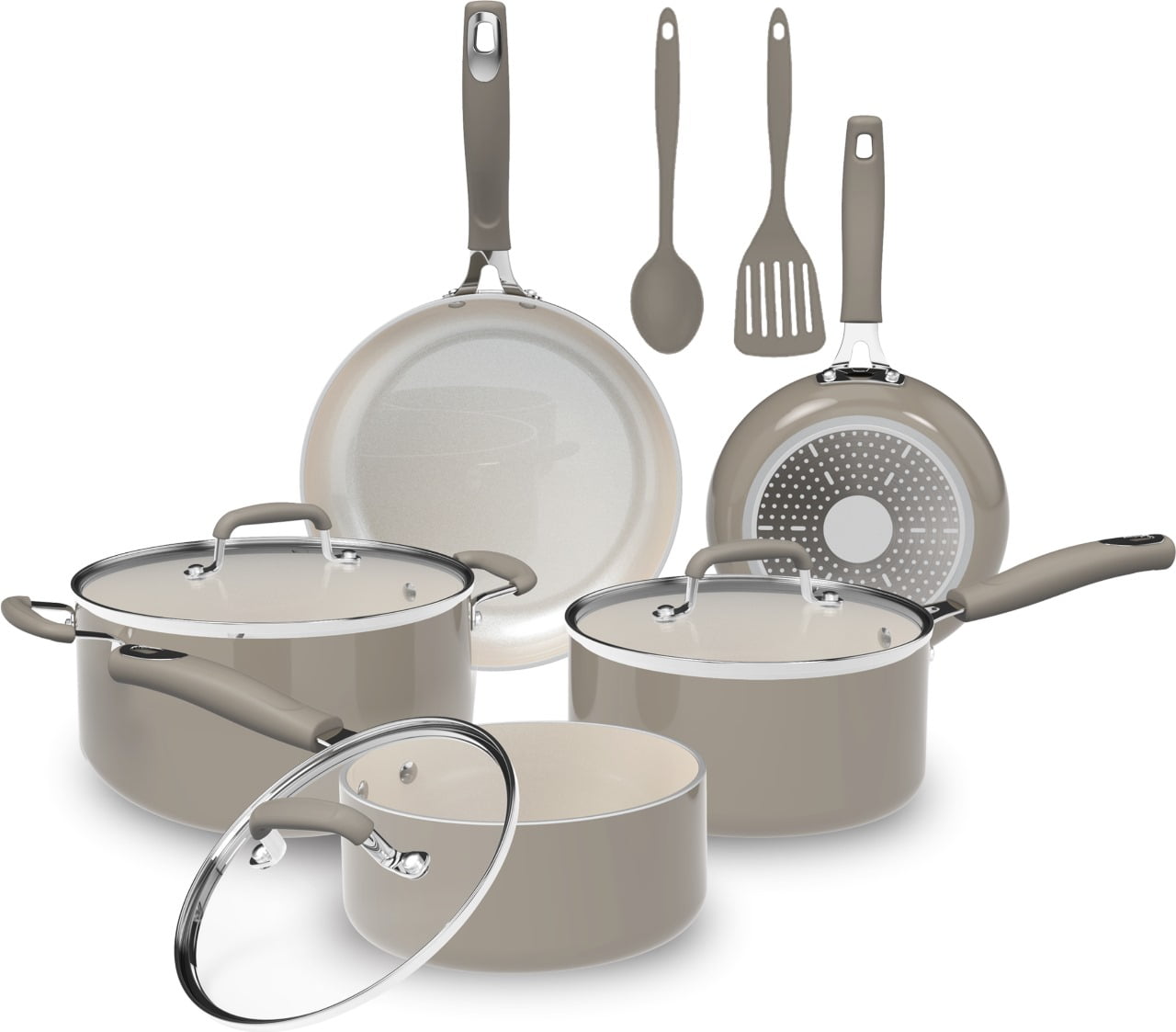 Mainstays 10 Piece Heavy Gauge Ceramic Cookware Set