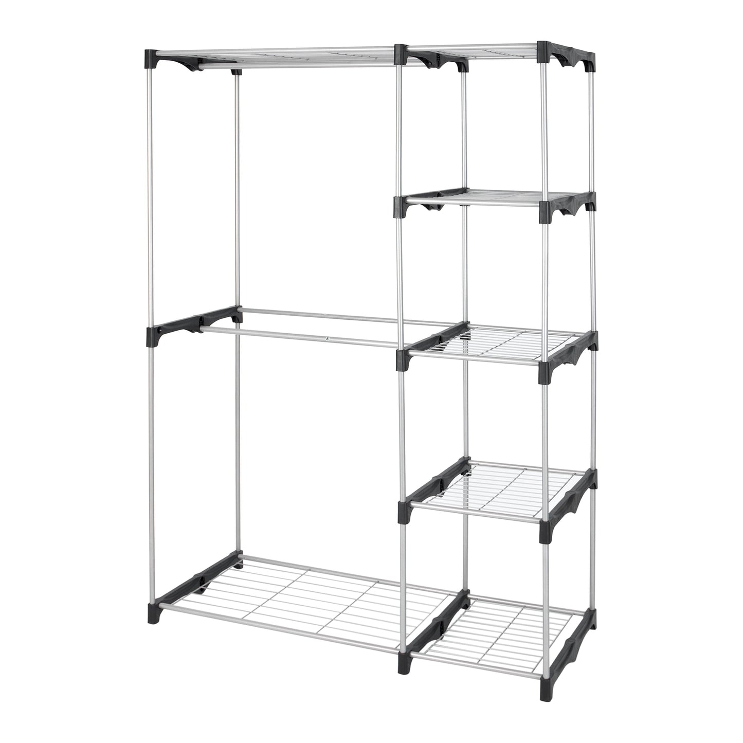 Mainstays Metal Wire Closet Organizer With Shelves And Clothes Rack