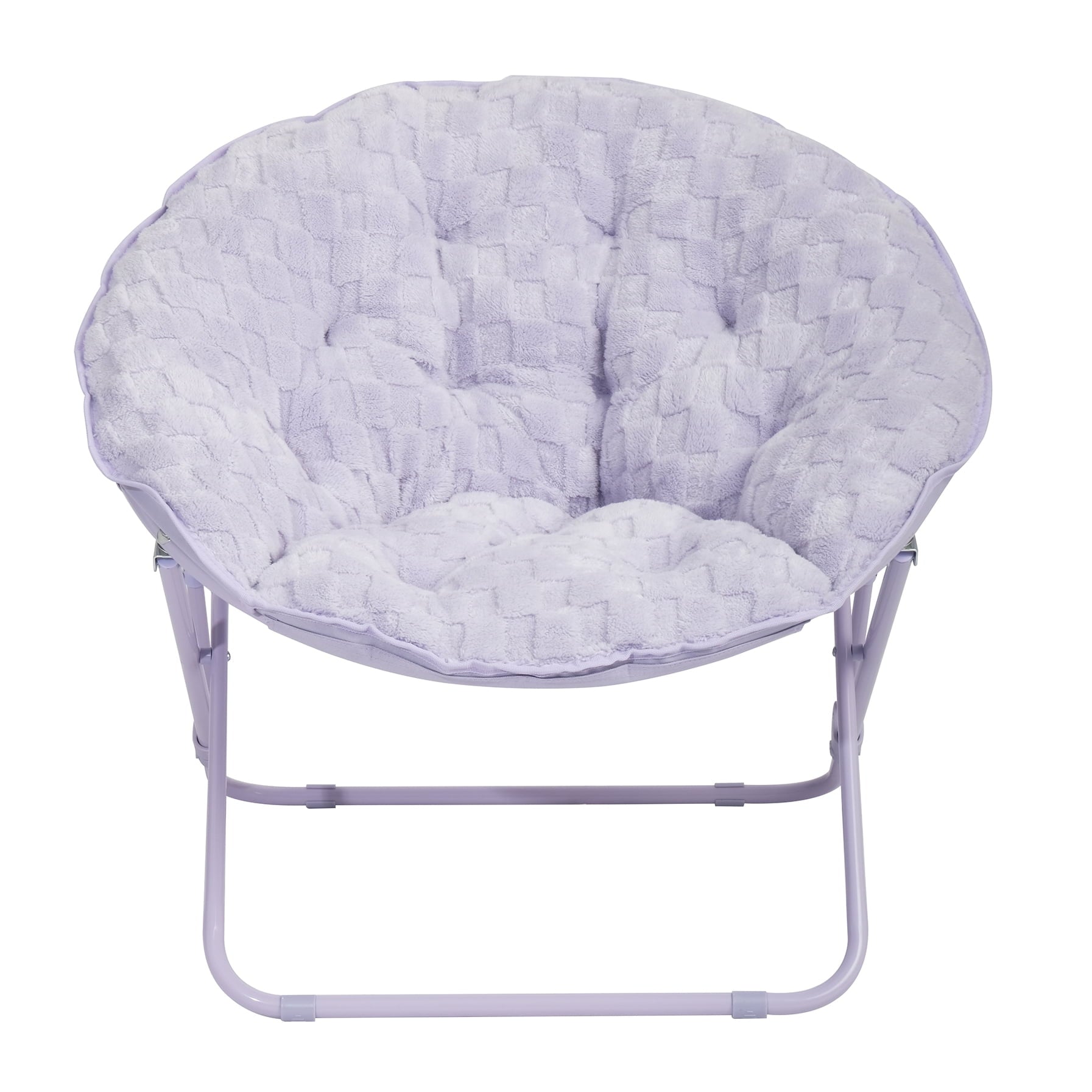 Mainstays Saucer Chair for Kids and Teens, Iris Plush