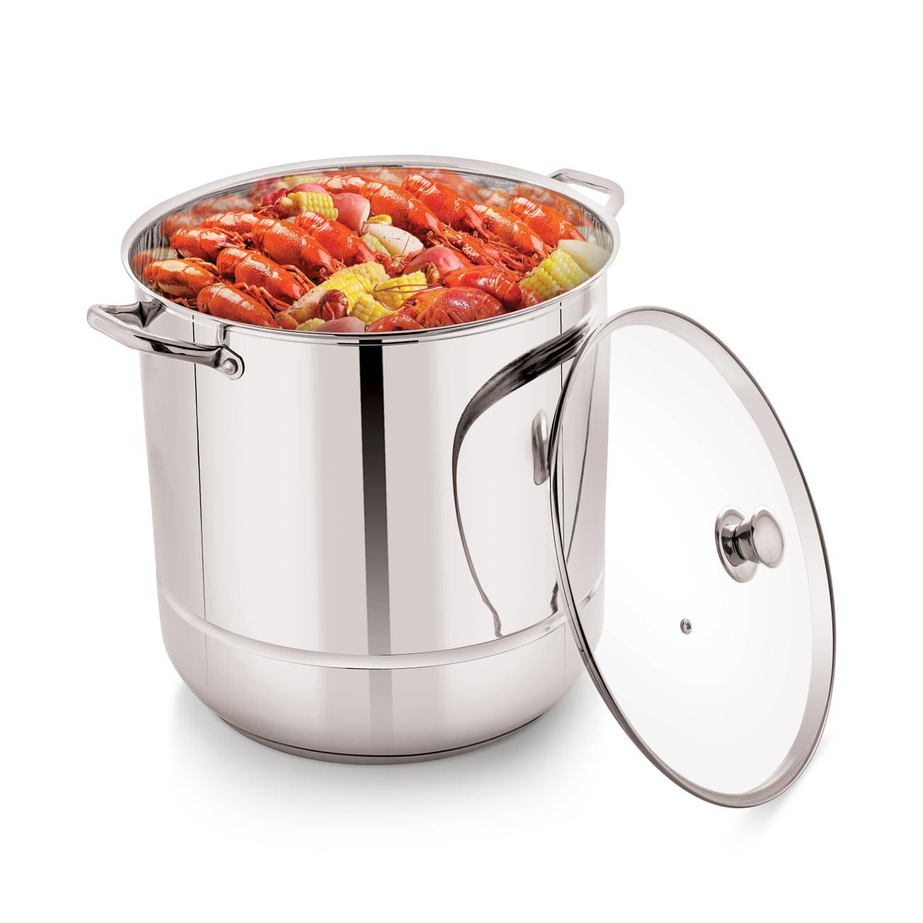 Mainstays Stainless Steel 28-Quart Stock Pot Steamer