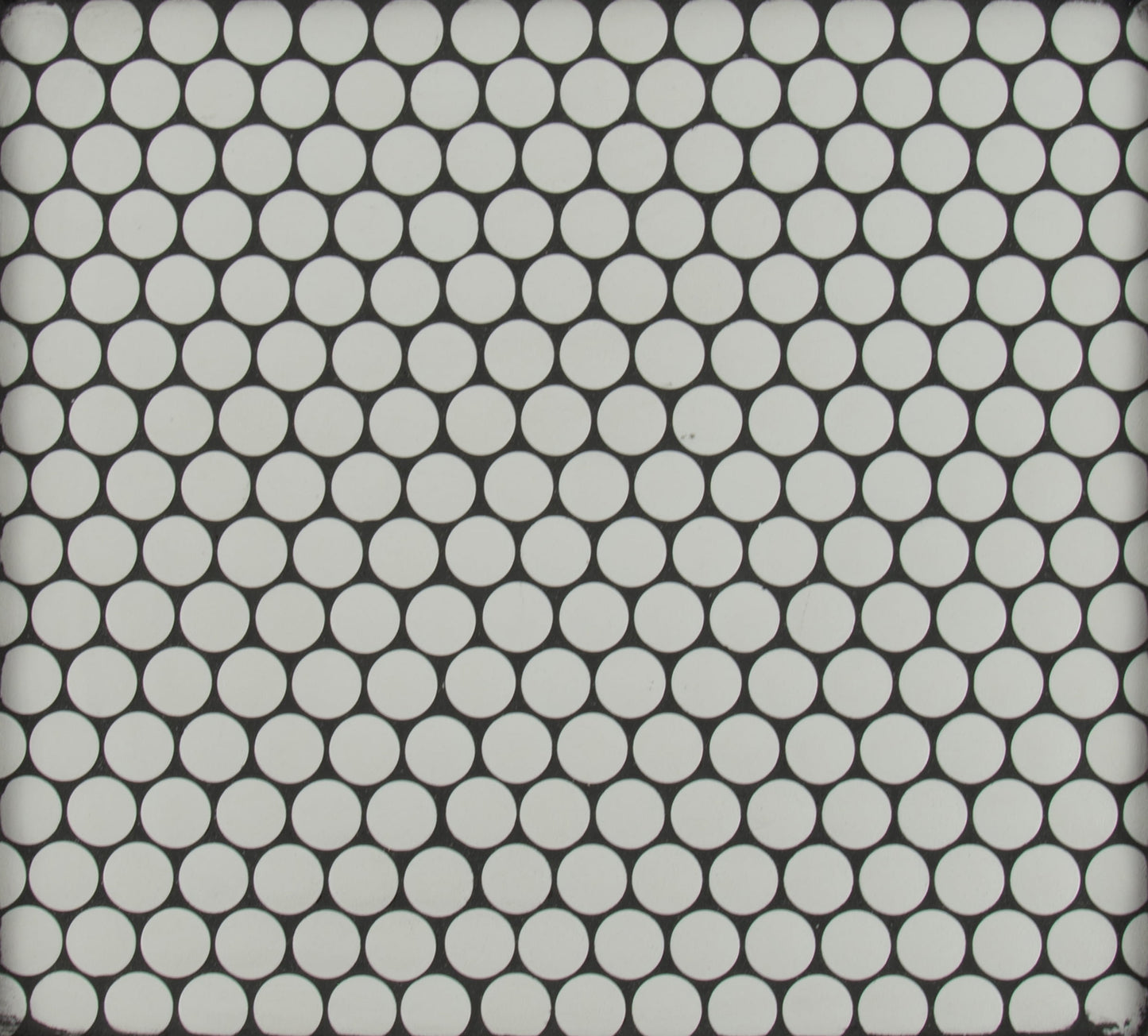 MSI Penny Round Bianco 11.3 in. x 12.2 in. x 6 mm Ceramic Mesh-Mounted Mosaic Tile (14.36 sq. ft. / case)