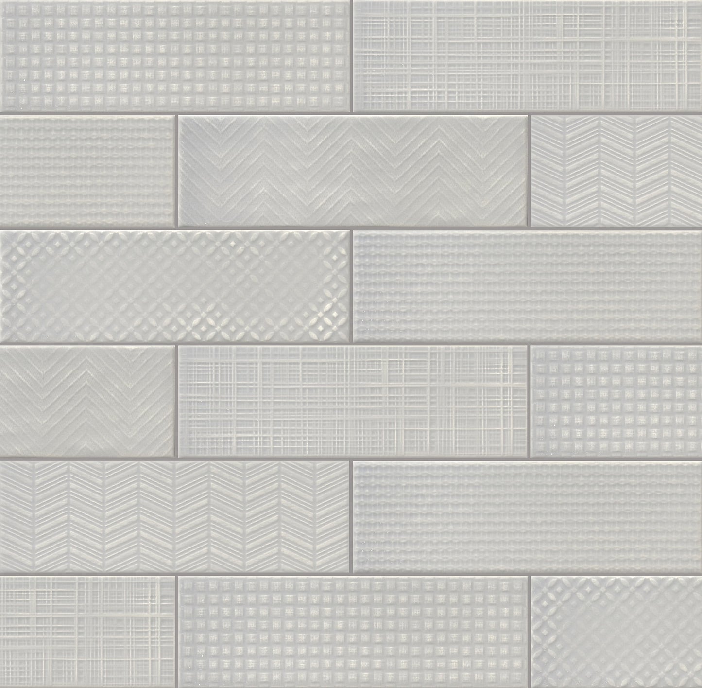 MSI Urbano Dusk 3D Mix Glossy 12 in. x 4 in. Glossy Ceramic Gray Textured Subway Tile (9.9 sq. ft. / case)