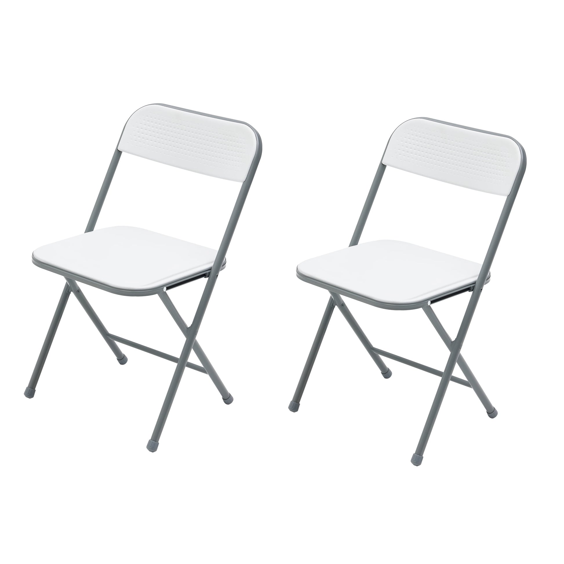 Mainstays Banquet Resin Folding Chair, White (Set of 2)