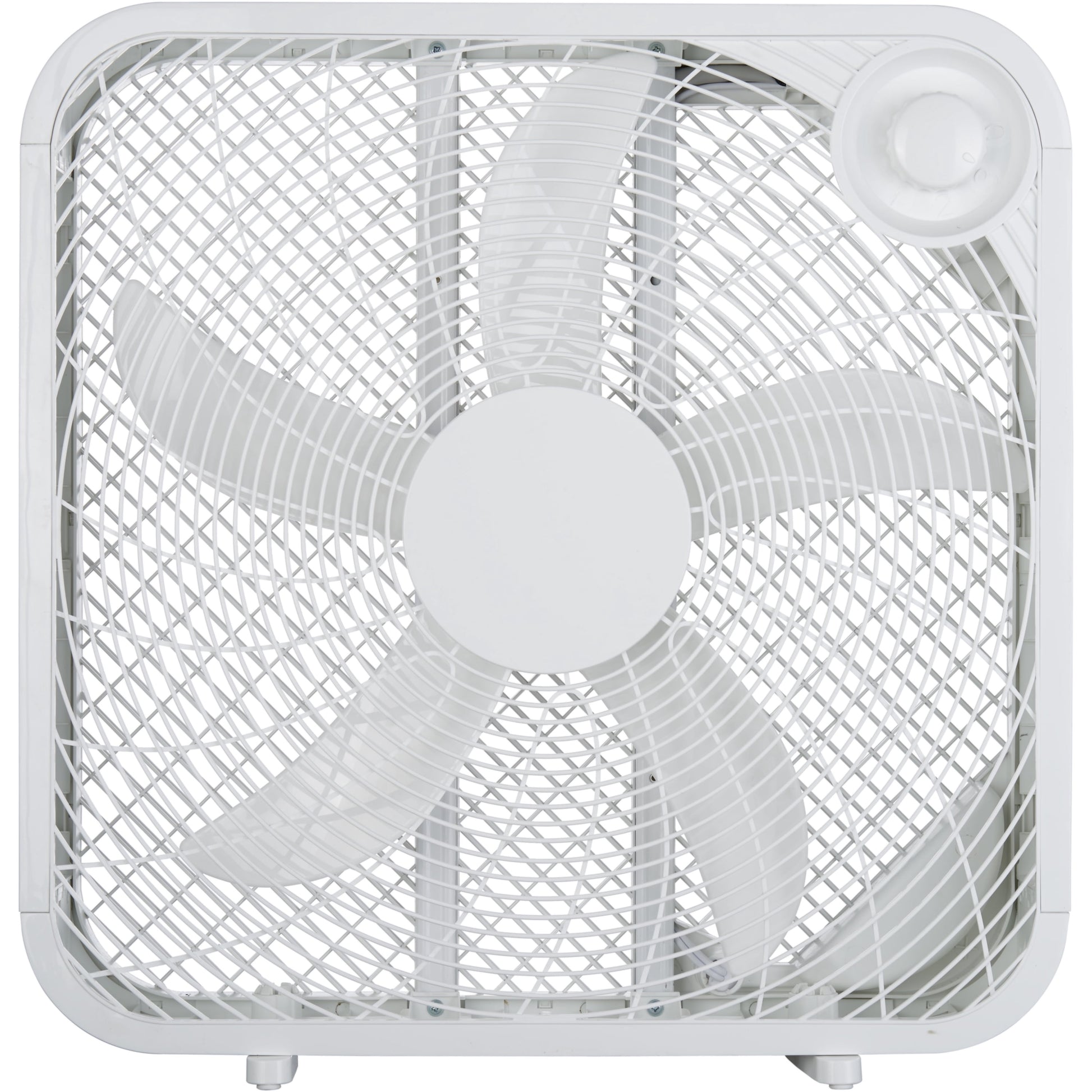 Mainstays 20-inch White Box Fan with 3-Speed Control and Easy-Carry Handle, FB50-16HWV