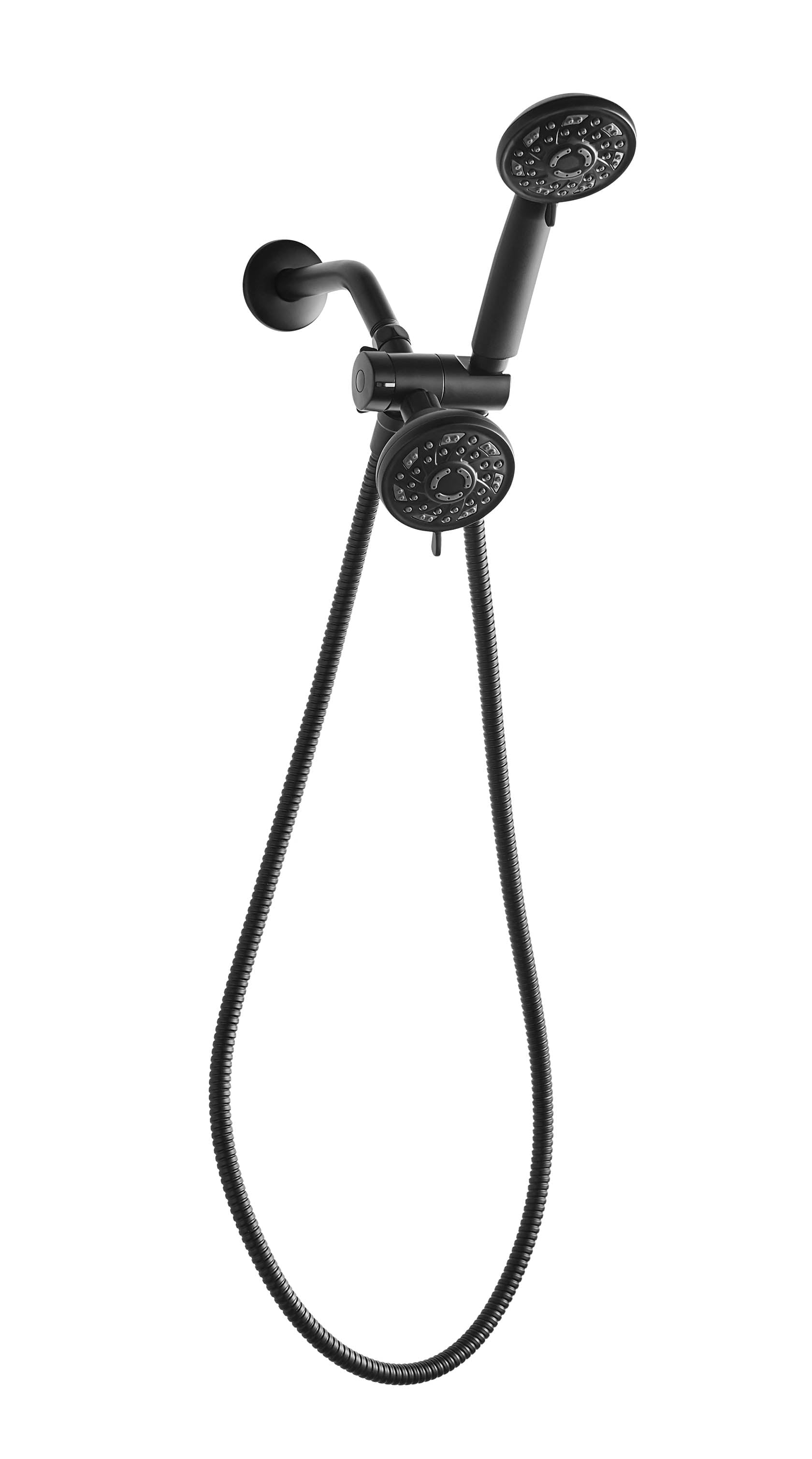 Mainstays 3-Setting Luxury Shower Combo with 19 Possible Flow Combinations, Matte Black