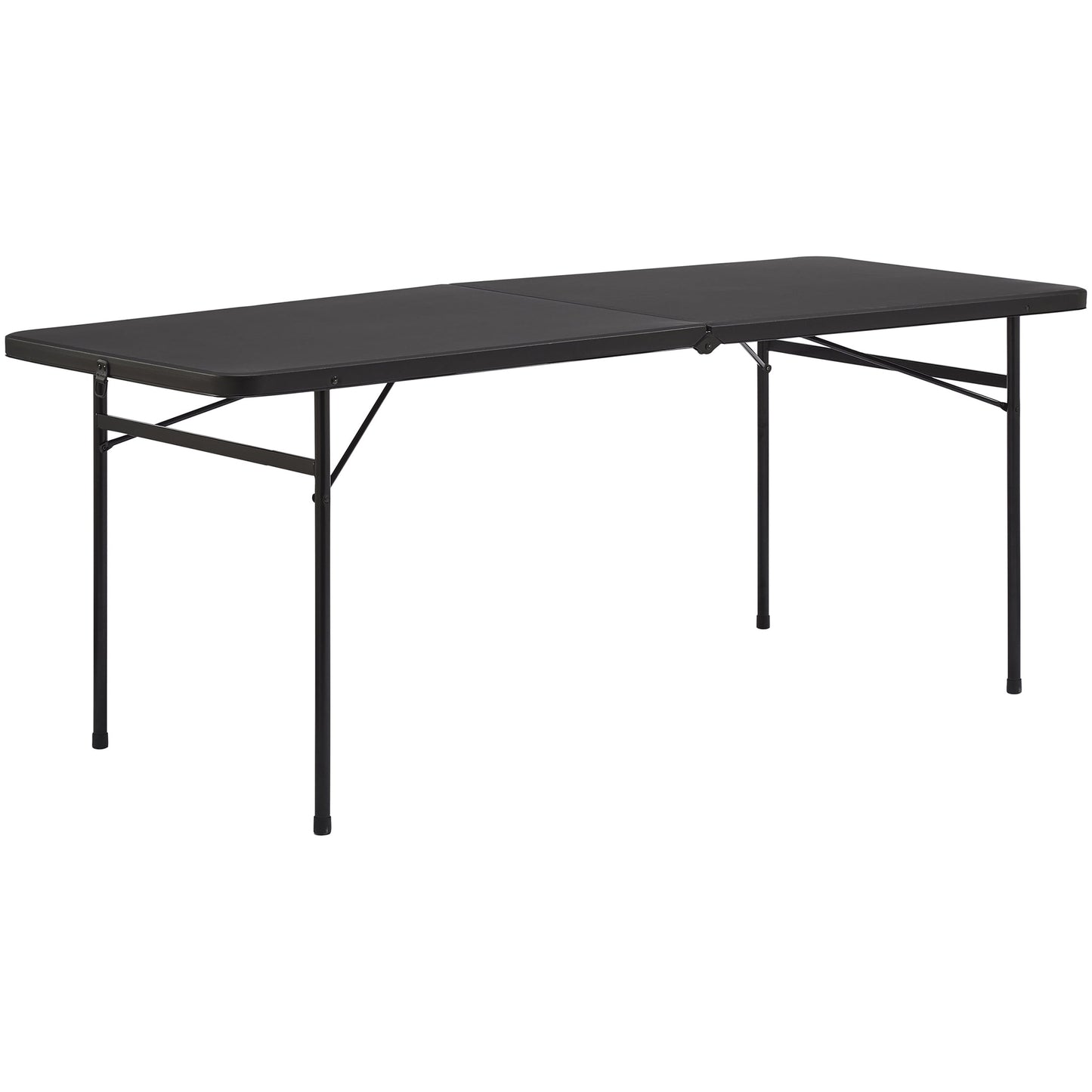 Mainstays 6' Rectangle Centerfold Folding Table, Black