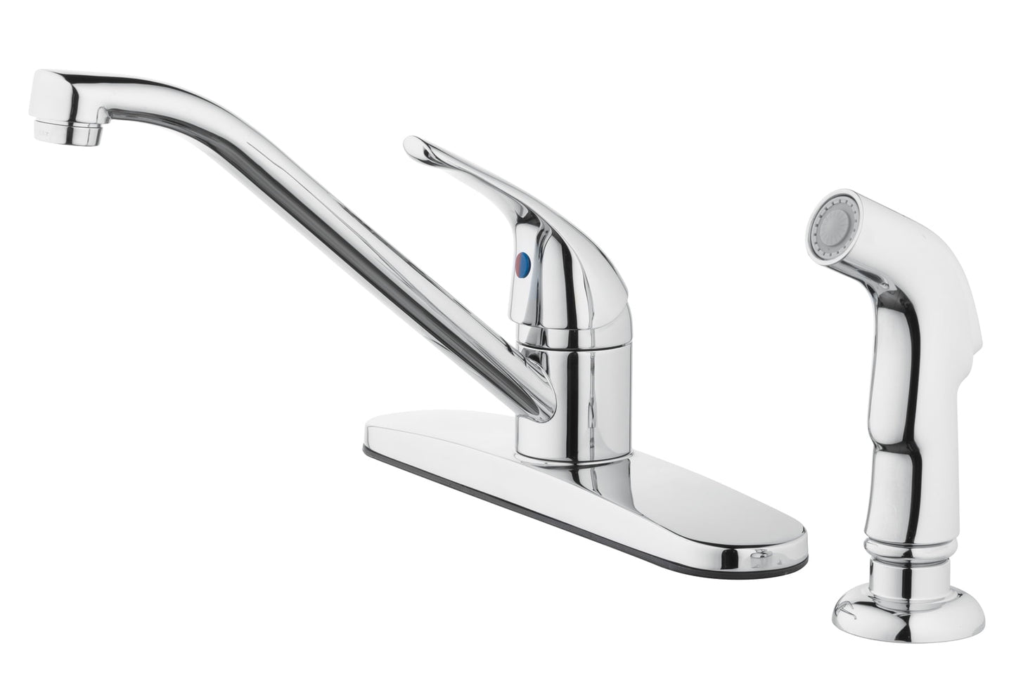 Mainstays 8" Centerset Single Handle Kitchen Faucet with Side Spray, Chrome