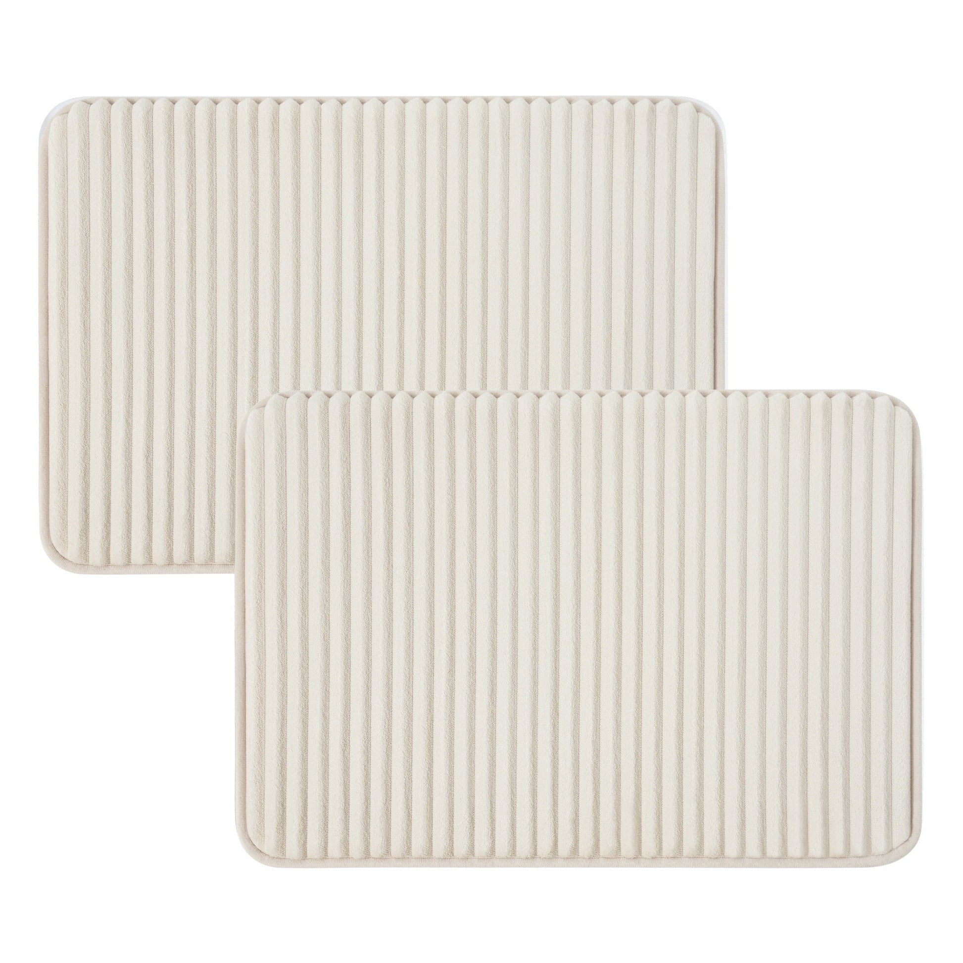 Mainstays Beige 2-Piece Performance Foam 20"x 32" Bath Rug Set