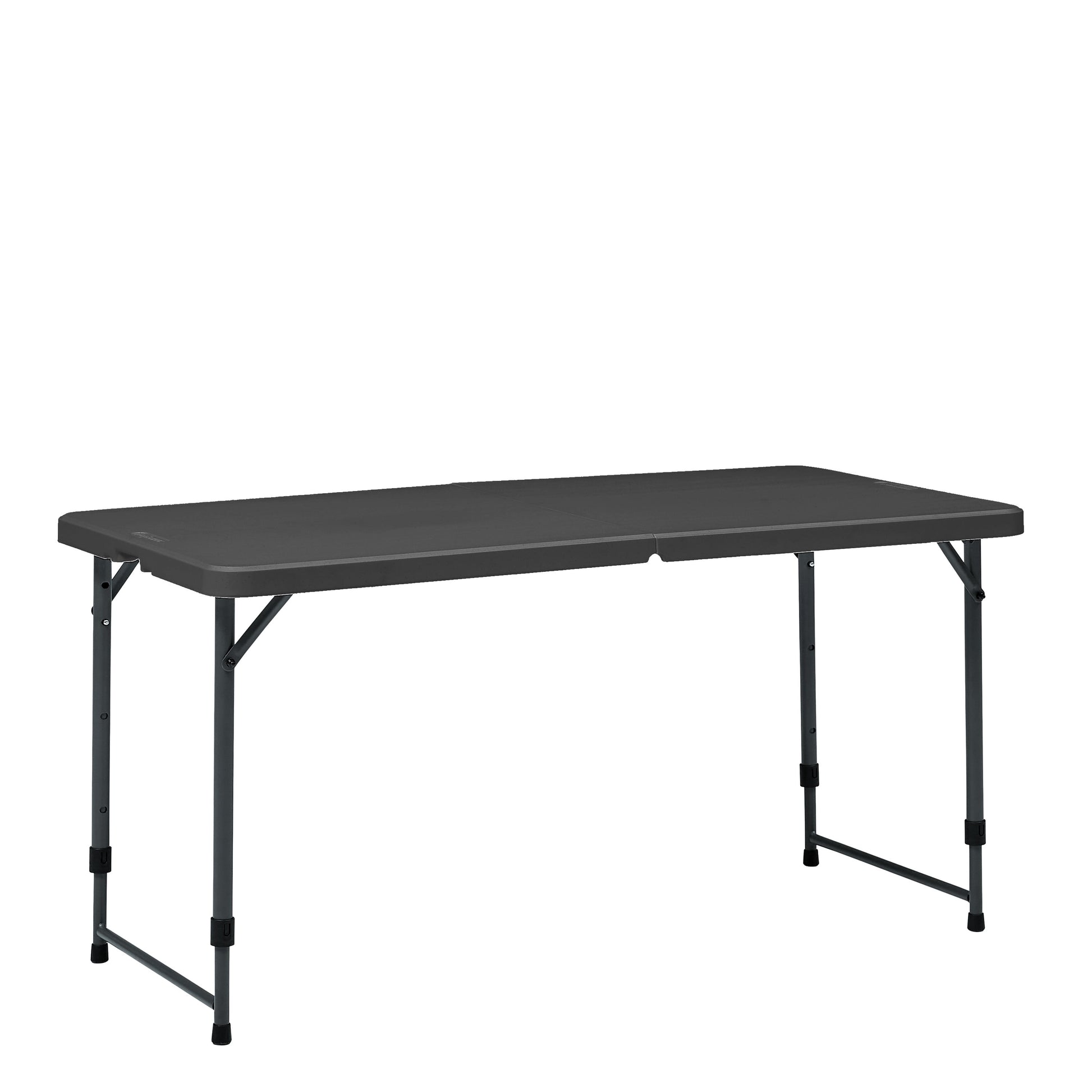 Mainstays 4' Adjustable Height Centerfold Folding Table, Black