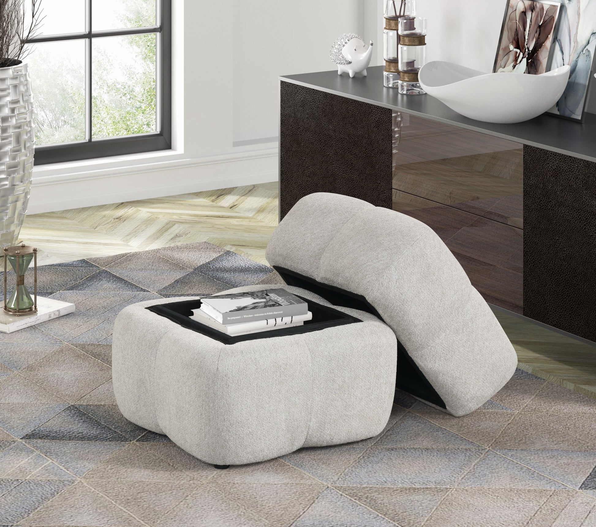 Mainstays Puffy Storage Ottoman