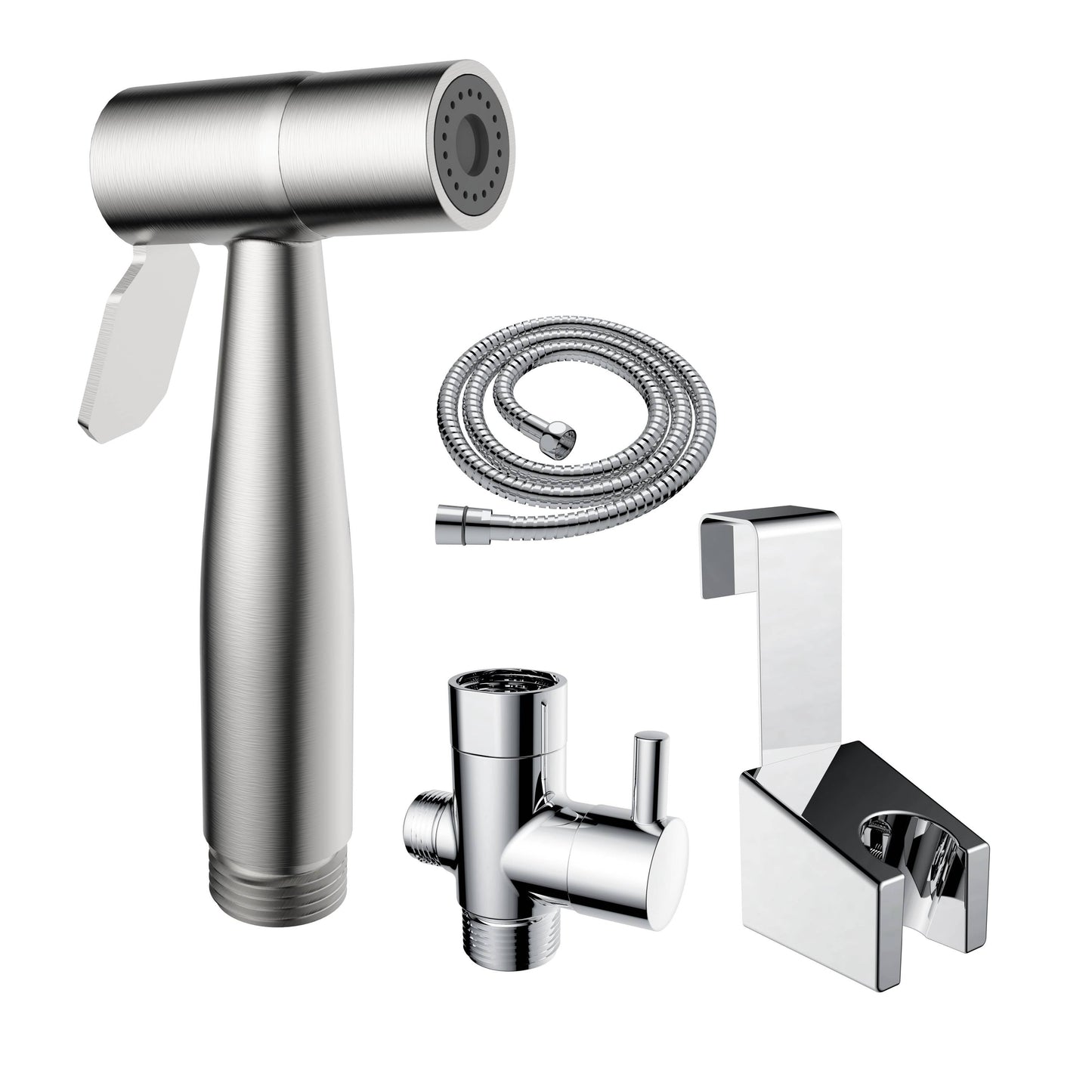 (Paquete de 3) Juego de Rociadores de Mano de Acero Inoxidable Plateado Mainstays Bidet para Higiene Personal