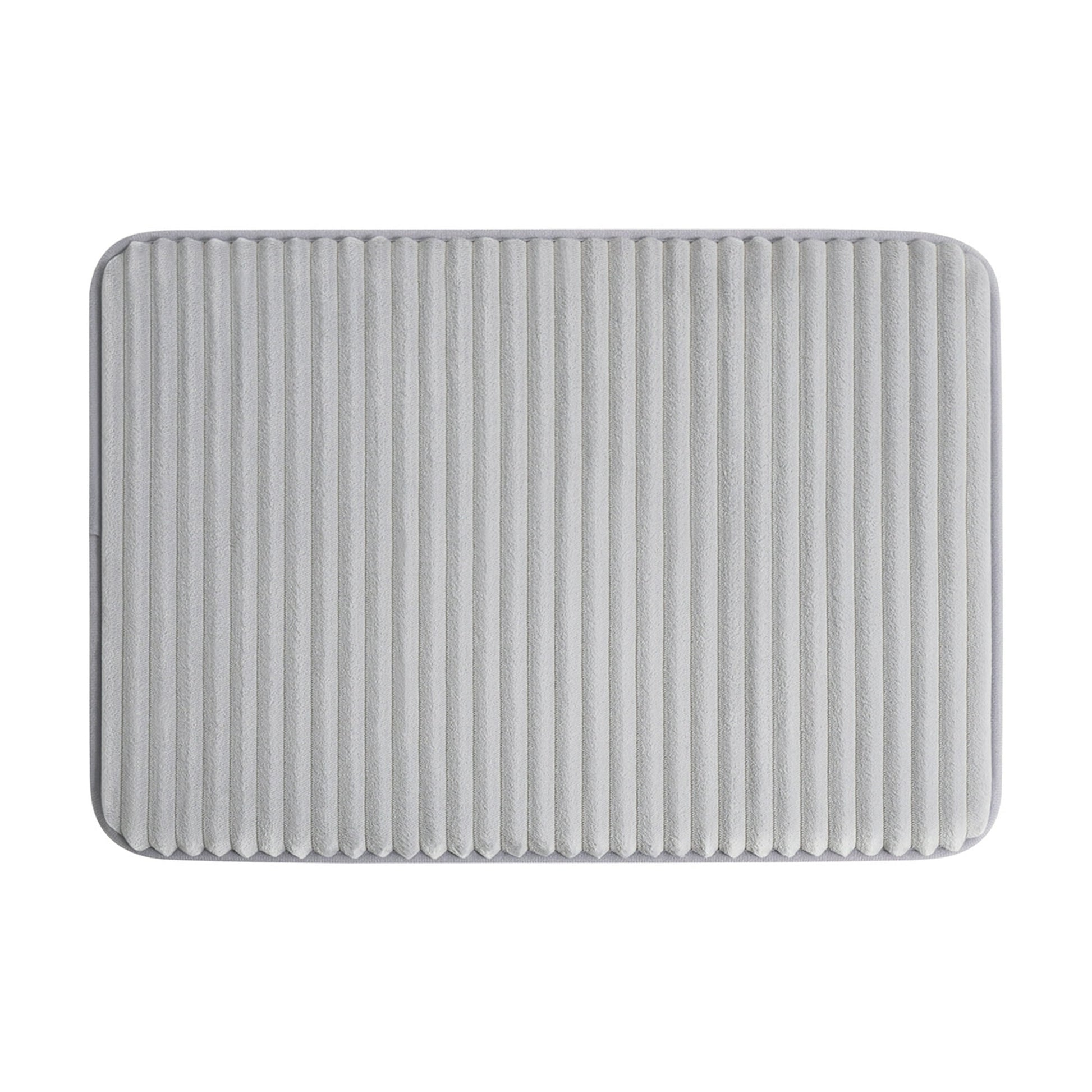 Mainstays Soft Silver 2-Piece Performance Foam 20"x 32" Bath Rug Set