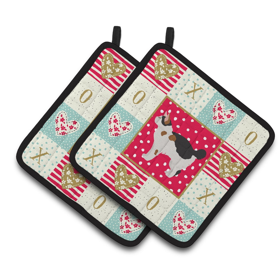 Manx #3 Cat Love Pair of Pot Holders