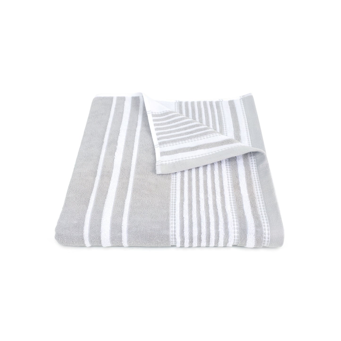 Martex Restore Batten Stripe Bath Towel, 30" x 56", Gray