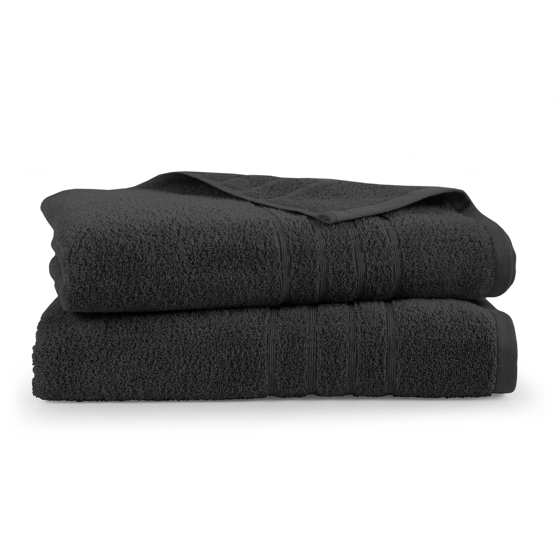Martex 2-Pack Bath Sheet Set | 100% Cotton Extra Large 33" x 65" Towels | Black