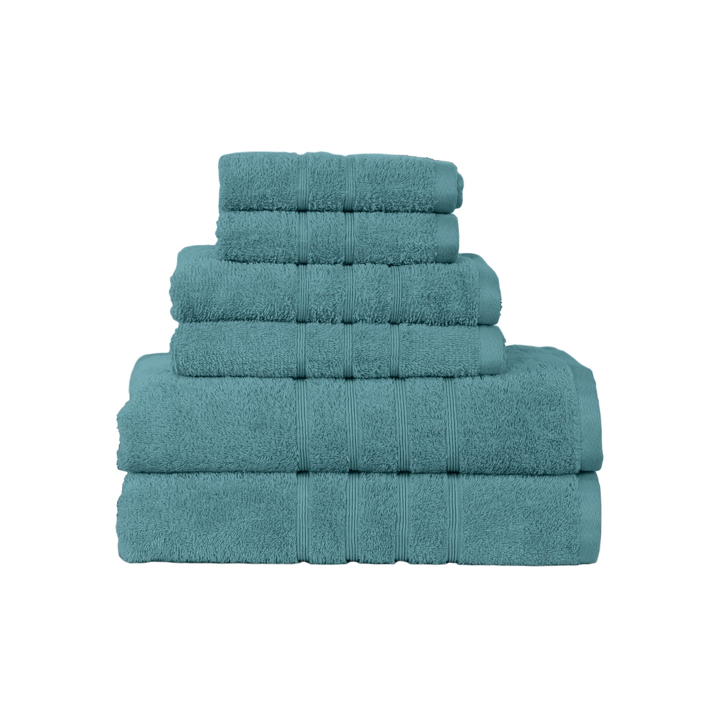 Martex 6-Piece Towel Set | 100% Cotton Soft & Absorbent Bath Towels | Larkspur Teal