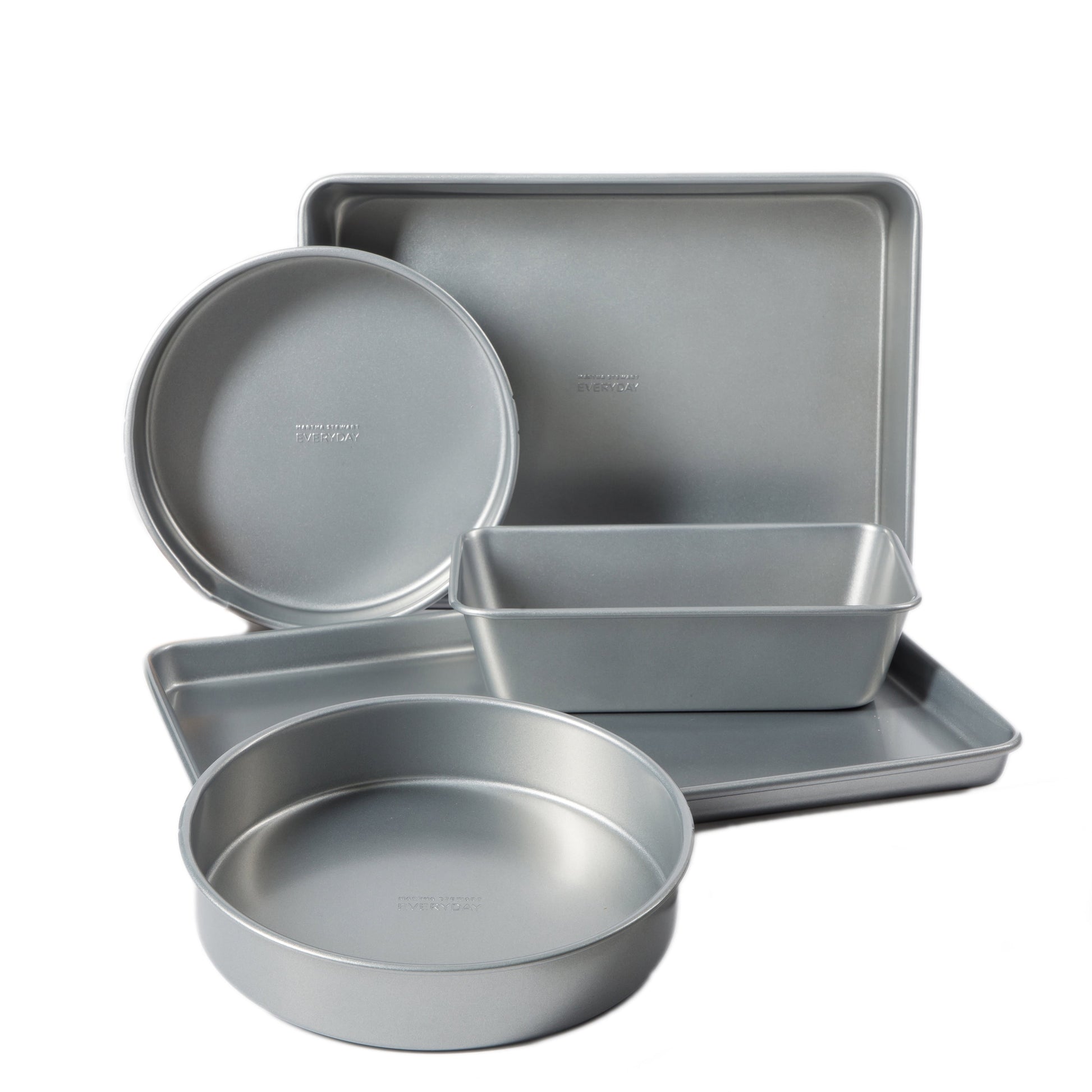 Martha Stewart Everyday 5-Piece Silver Carbon Steel Nonstick Bakeware Set