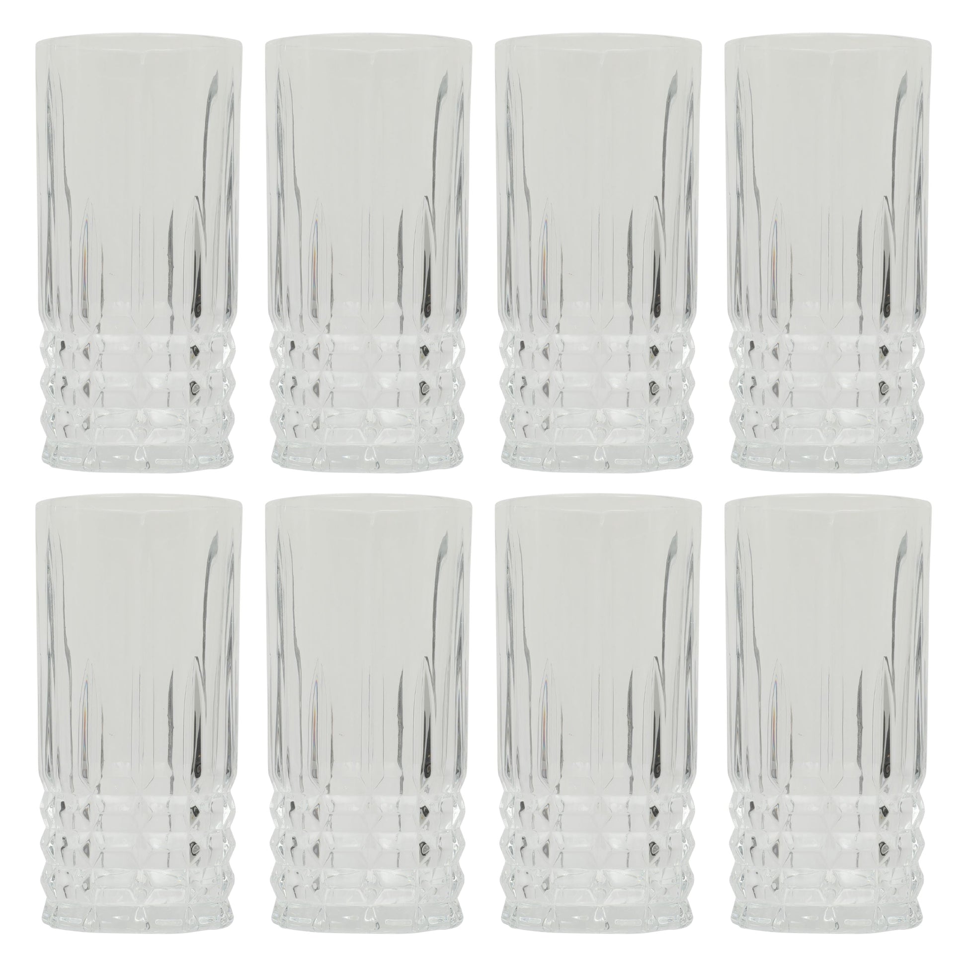 Martha Stewart 12.2oz 8-Piece Glass Tumbler Glassware Set