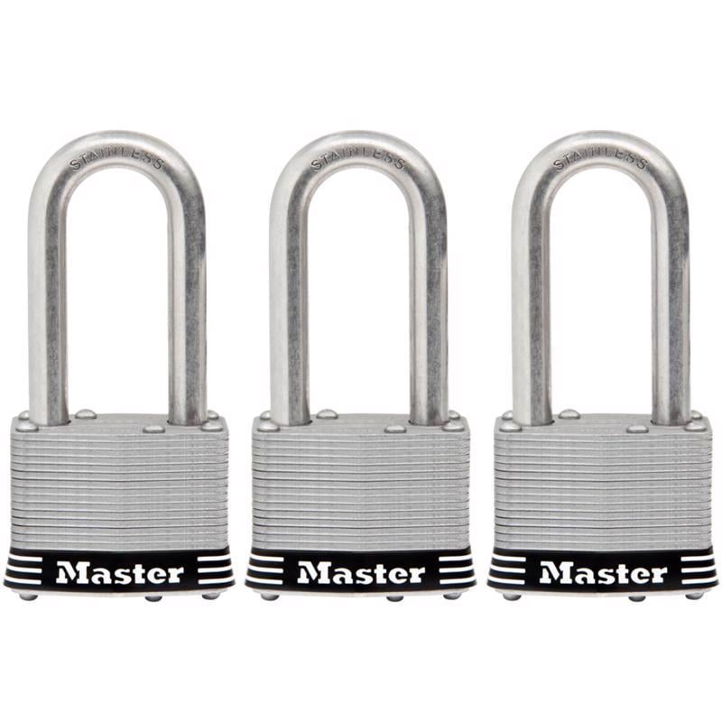 Master Lock 1-3/4" W Stainless Steel 4-Pin Cylinder Padlock